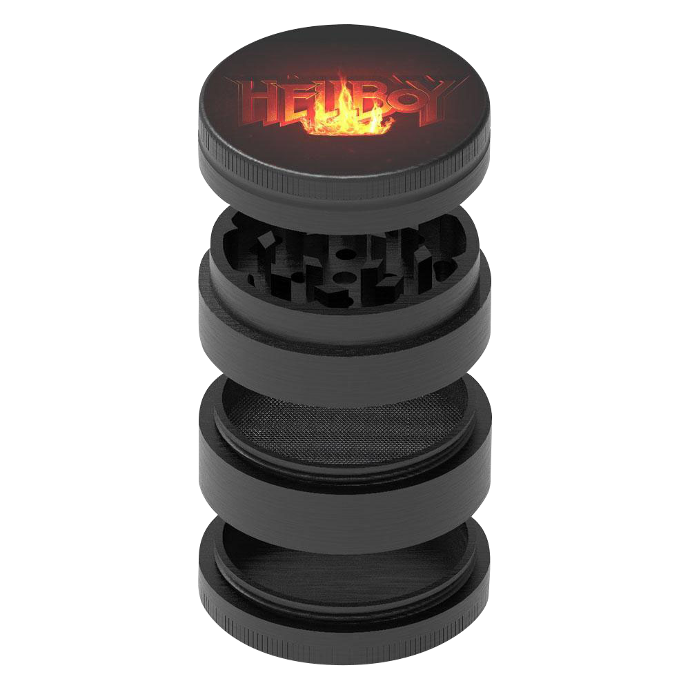 Hellboy 4-Piece Magnetic Aluminum Grinder - The Ultimate Smoking Companion