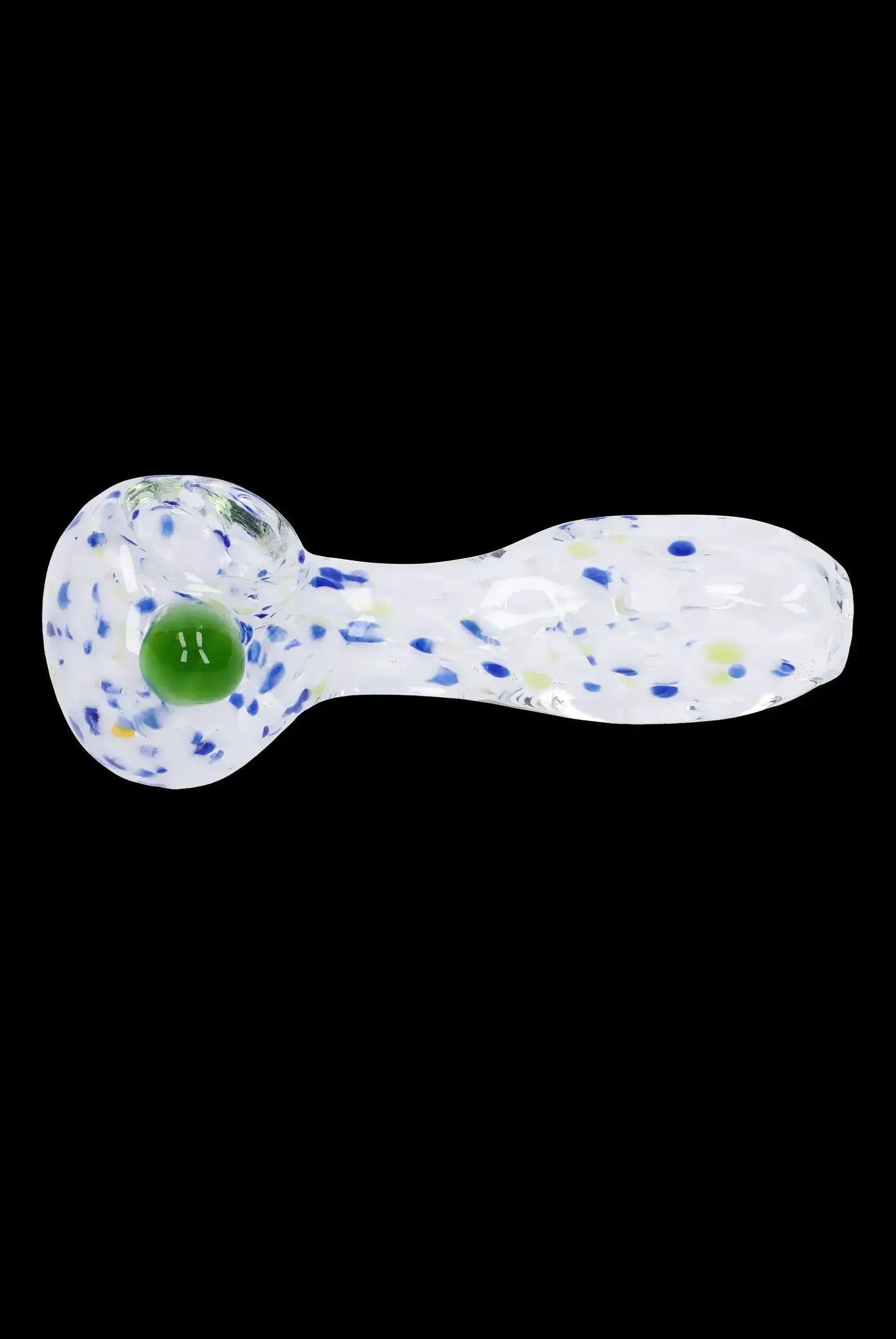3.5-Inch Frit Glass Pipe with Unique Square Mouthpiece