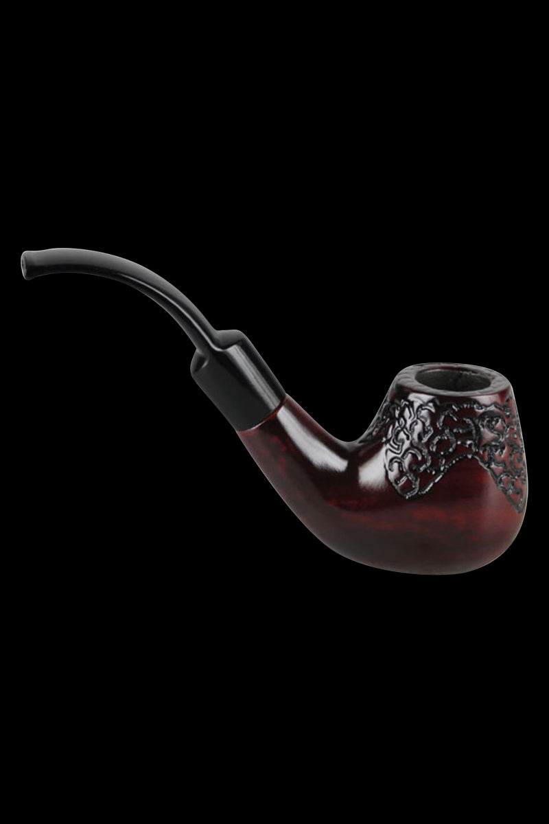 Pulsar Exquisitely Engraved Bent Brandy Tobacco Pipe