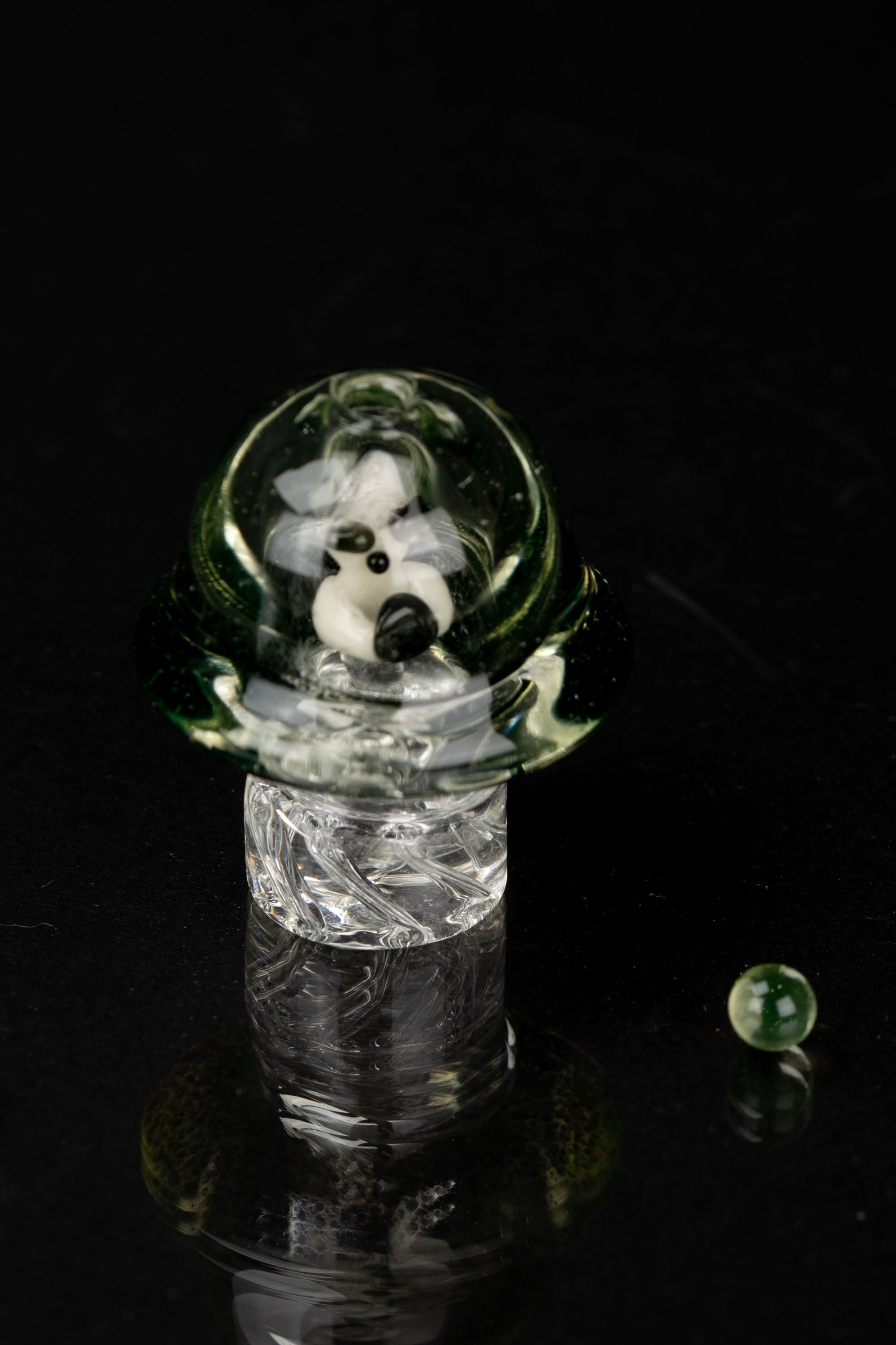 Empire Glassworks UV Illuminati Martian Spinner Cap - A Magical Dabbing Accessory