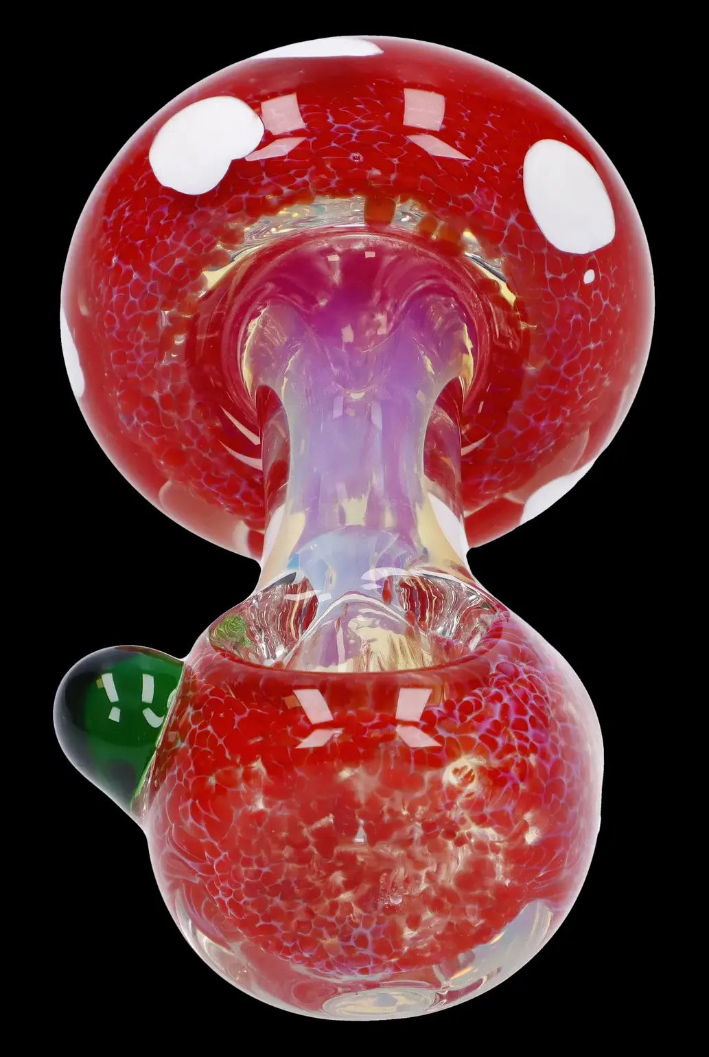 Exquisite Mushroom Frit Spoon Pipe - 4.5 inches