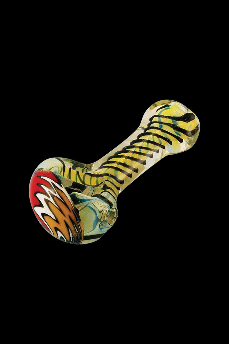 Stunning Multicolor Twisted Glass Spoon Pipe