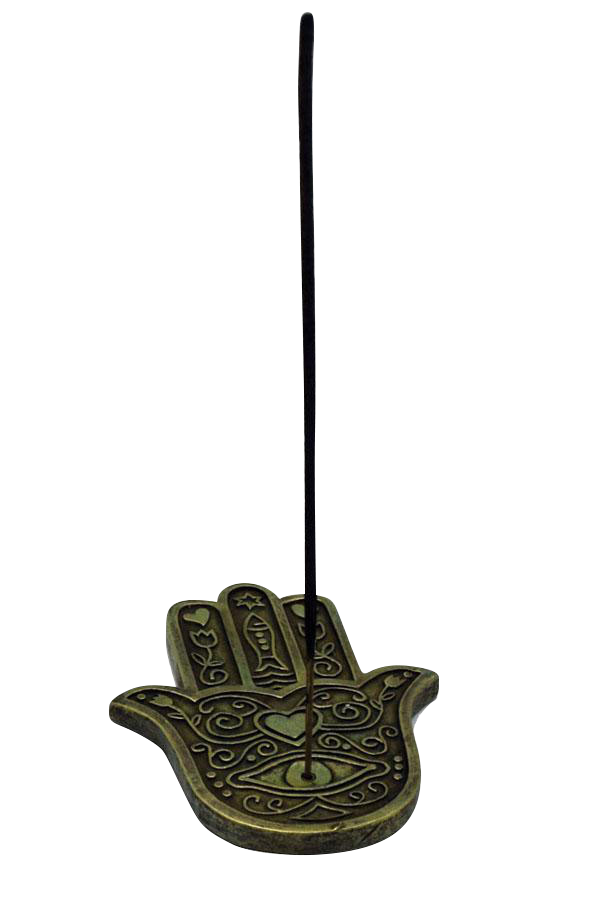 Enchanting Hamsa Hand Flat Incense Burner