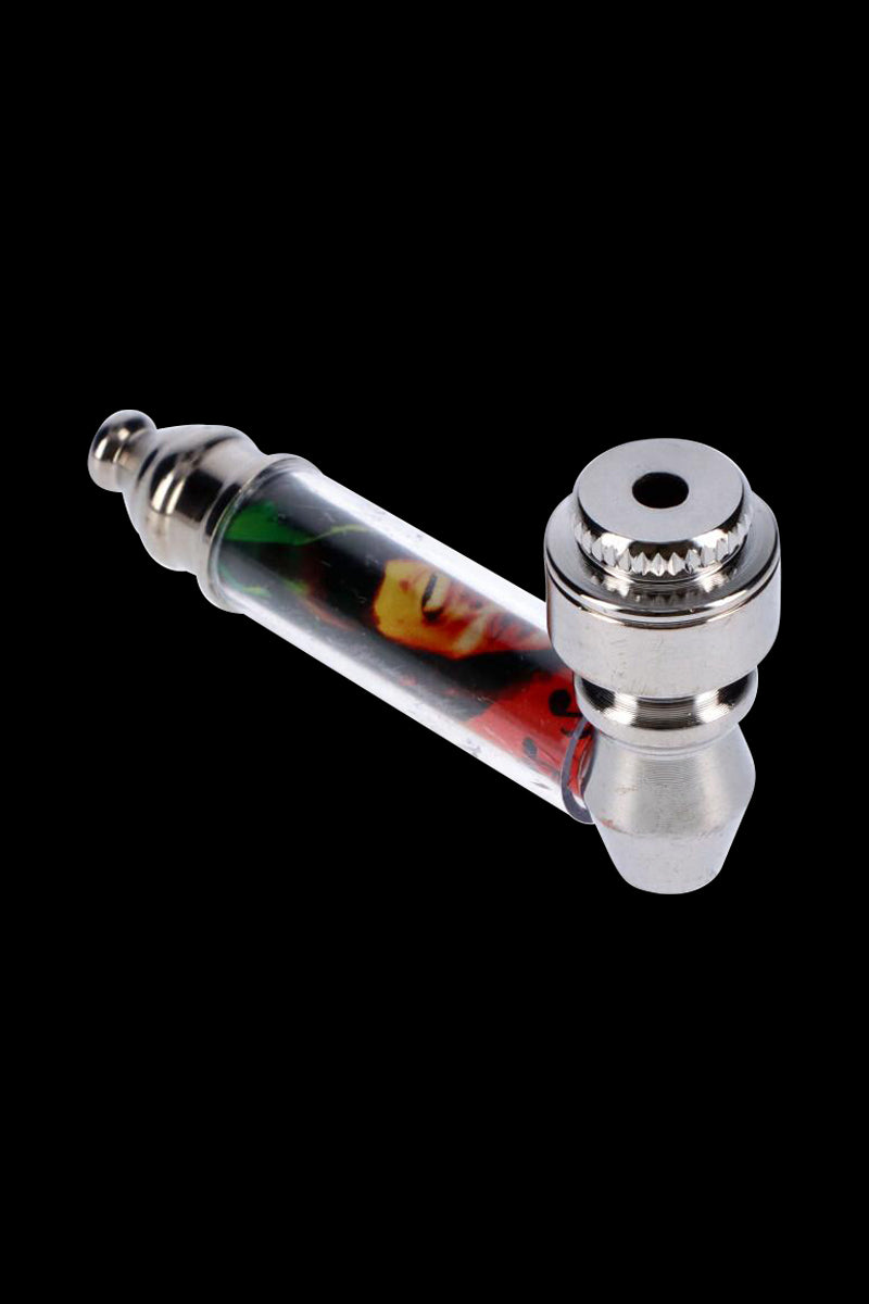 Indestructible Rasta-Themed Metal Hand Pipe