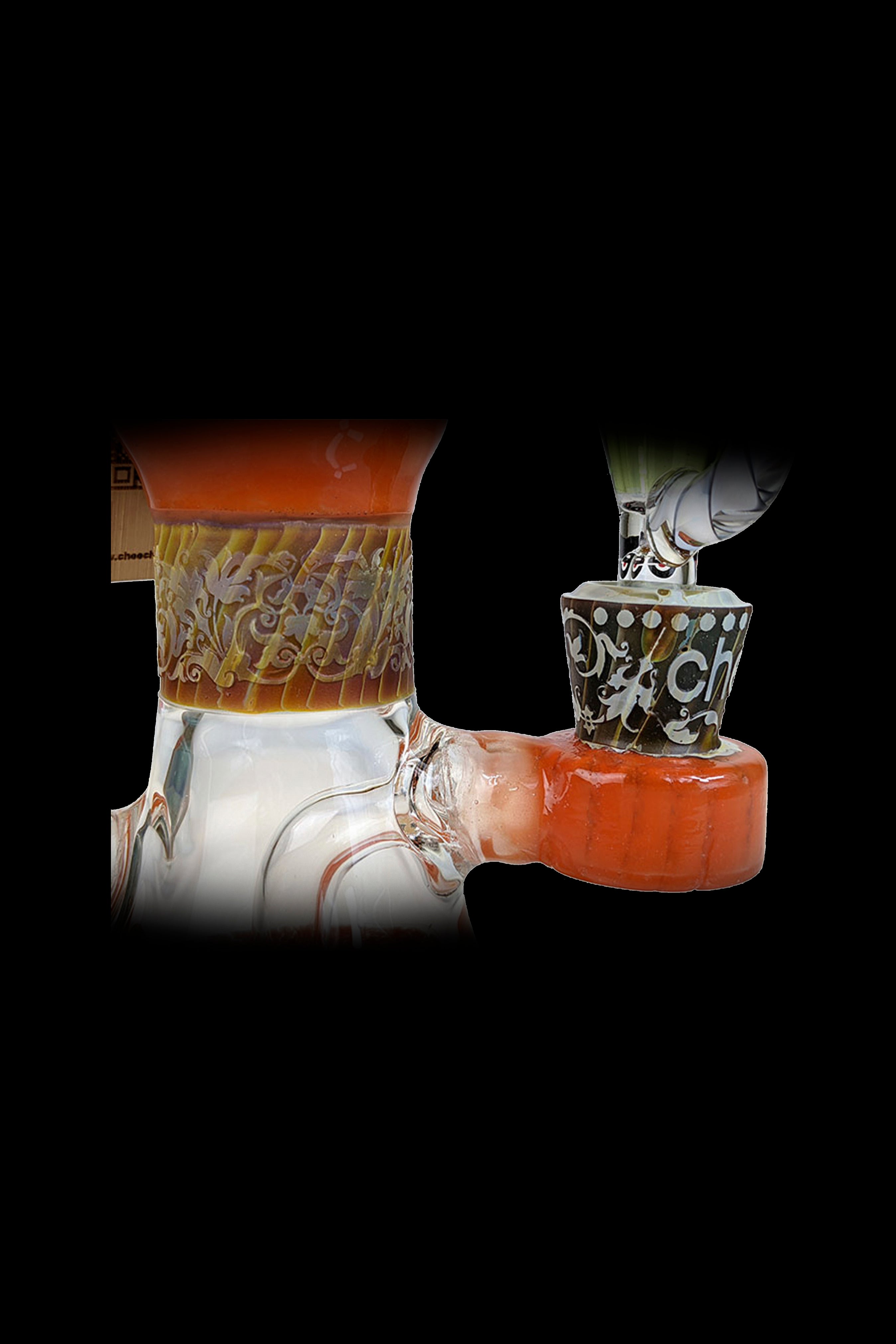 Cheech Glass Stunning Full - Color Sand - Blasted Water Pipe