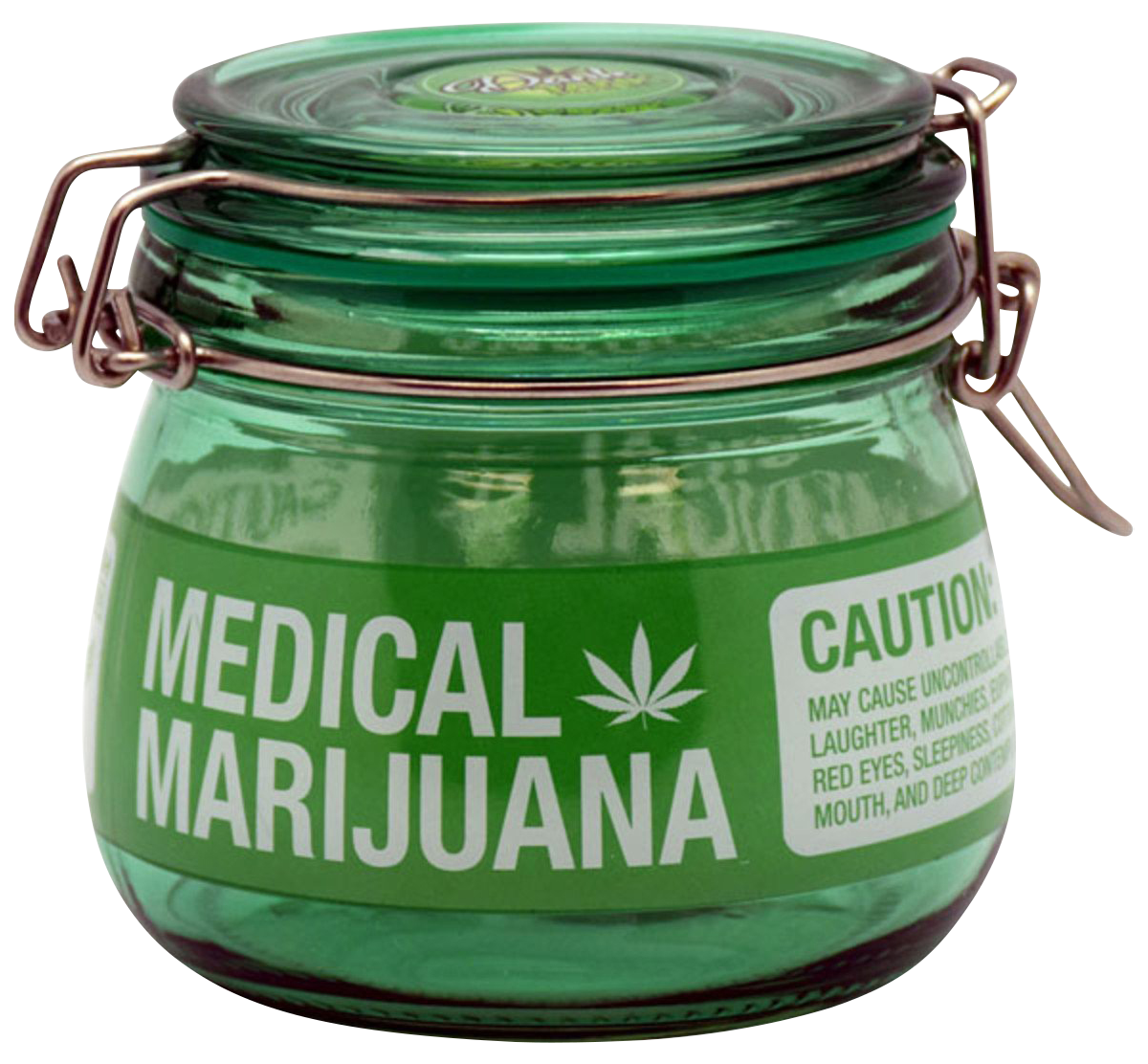 Premium Medical Marijuana Resealable Glass Jar - Keep Your Herbs Fresh!