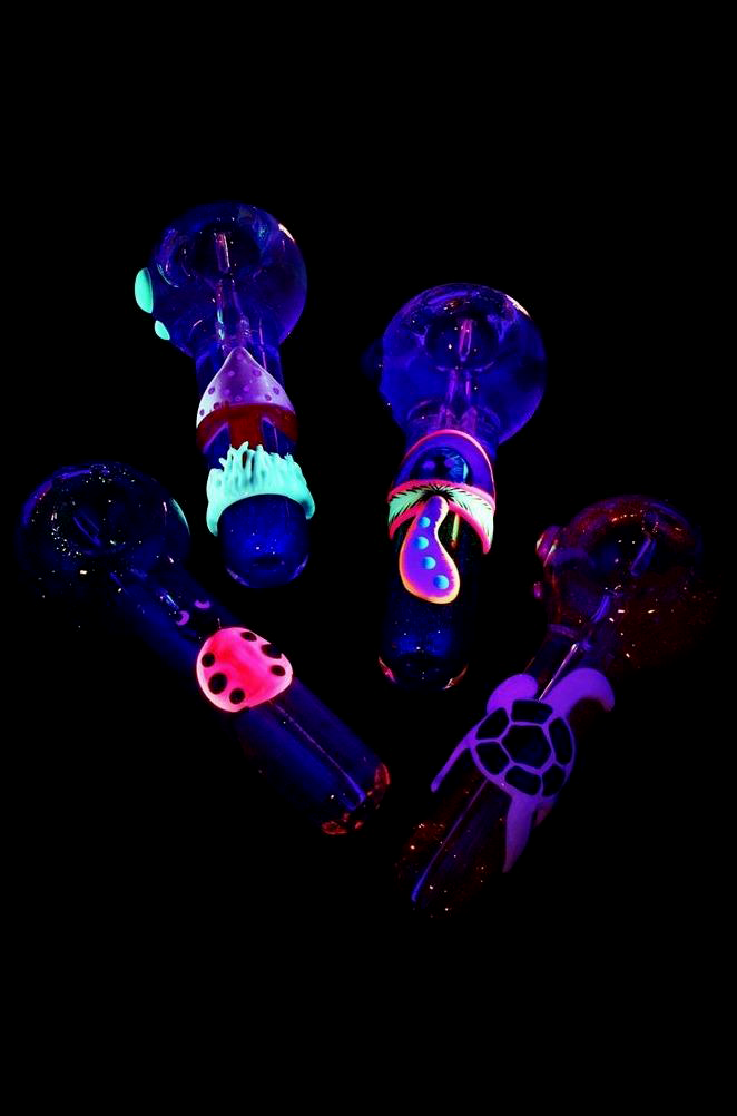 Chill-Ready Glitter Glow Glycerin Spoon Pipe