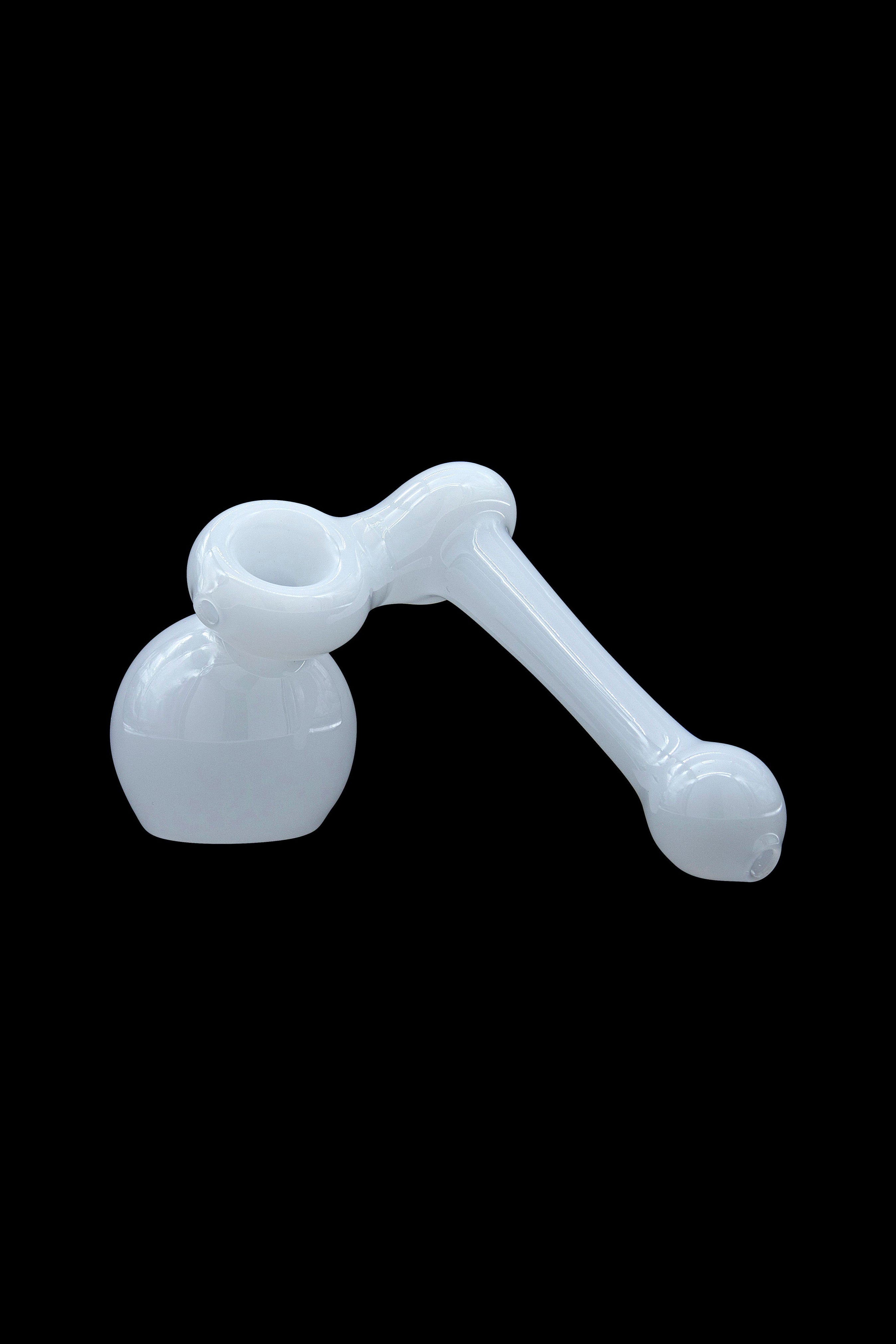 LA Pipes Glass Ivory Sidecar Bubbler Pipe - A Stunning Smoking Companion