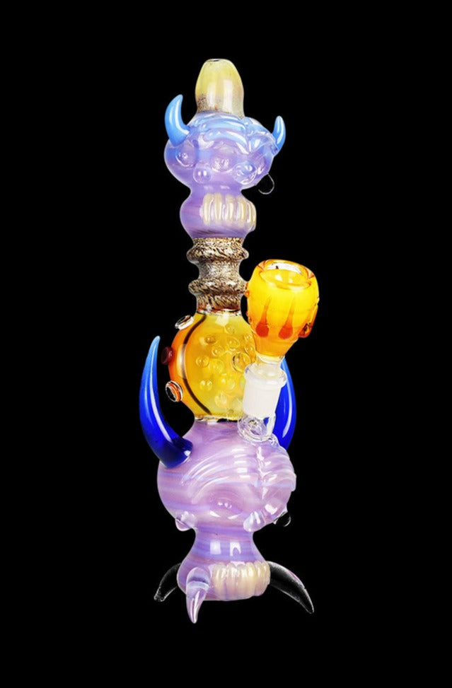 Stunning Double Skull Stack Water Pipe