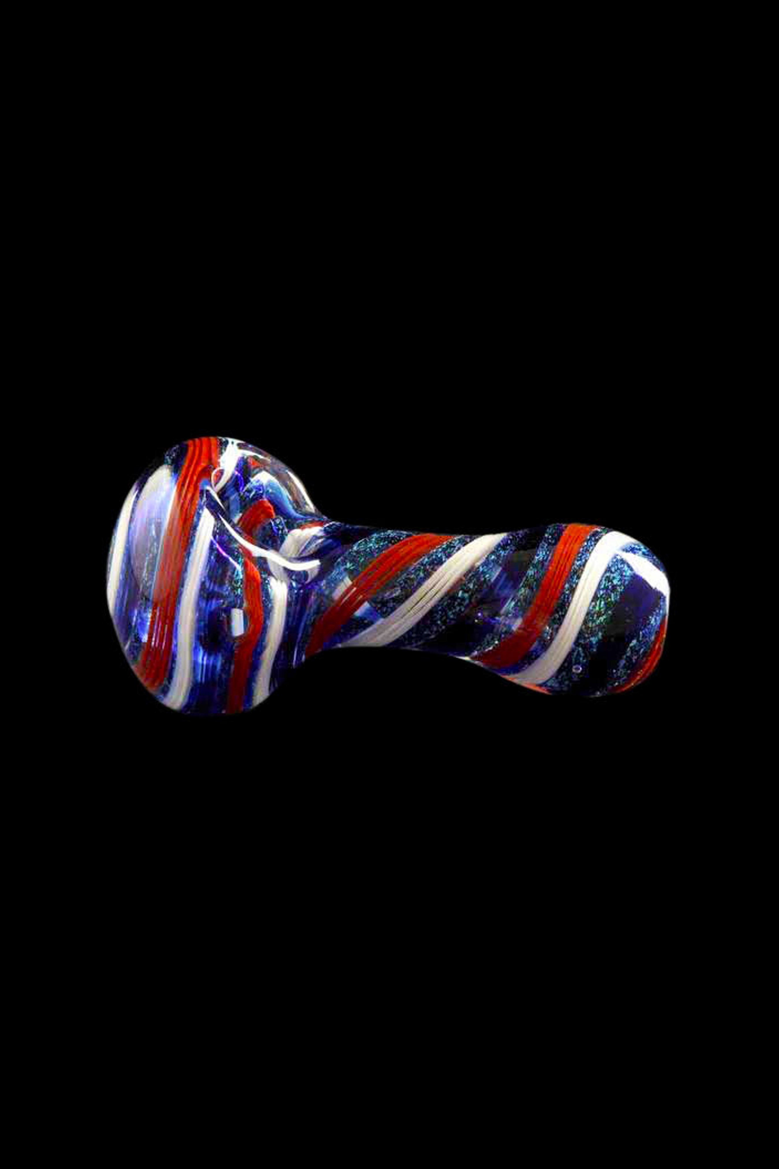 LA Pipes Stars and Stripes Independence Glass Spoon Pipe - A Symbol of American Pride