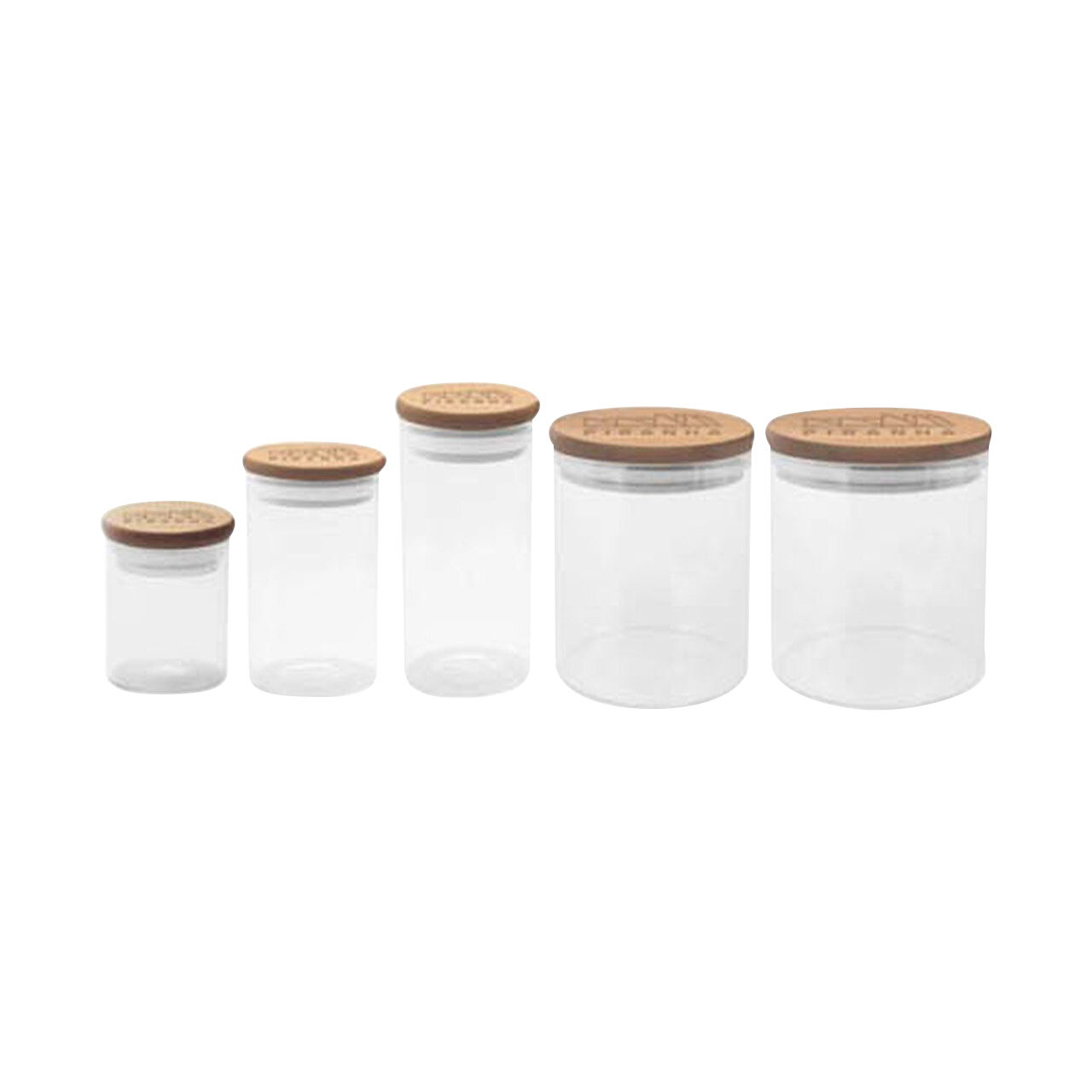 Piranha Premium Weed Storage Jar with Stylish Bamboo Lid