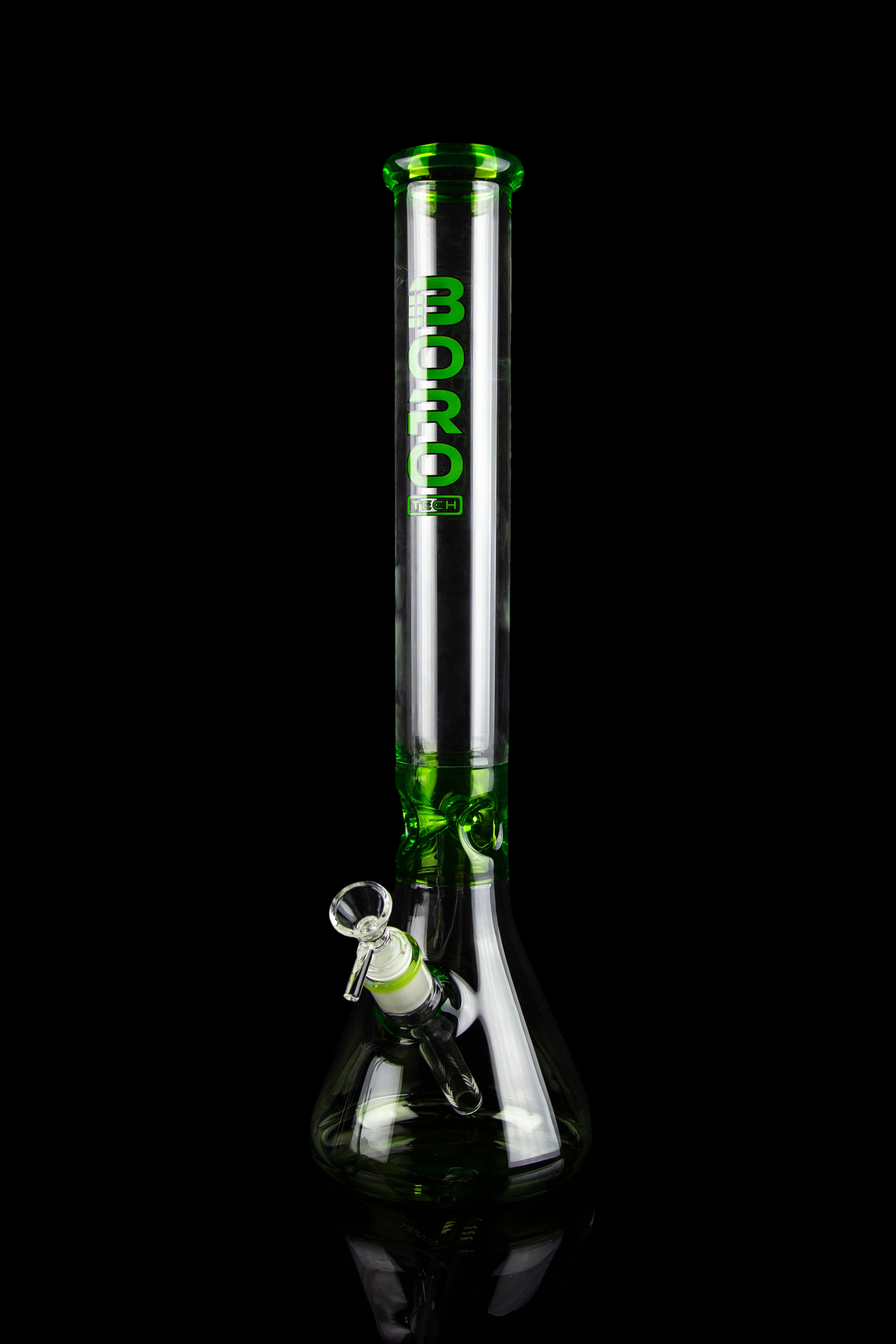 Stunning BoroTech Beaker Bong with Vibrant Color Accents