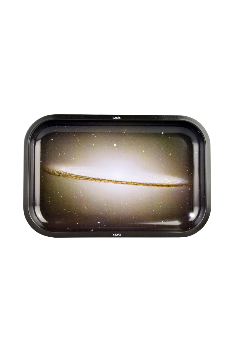 Basix Galactic Big Bang Metal Rolling Tray - Elevate Your Smoking Experience
