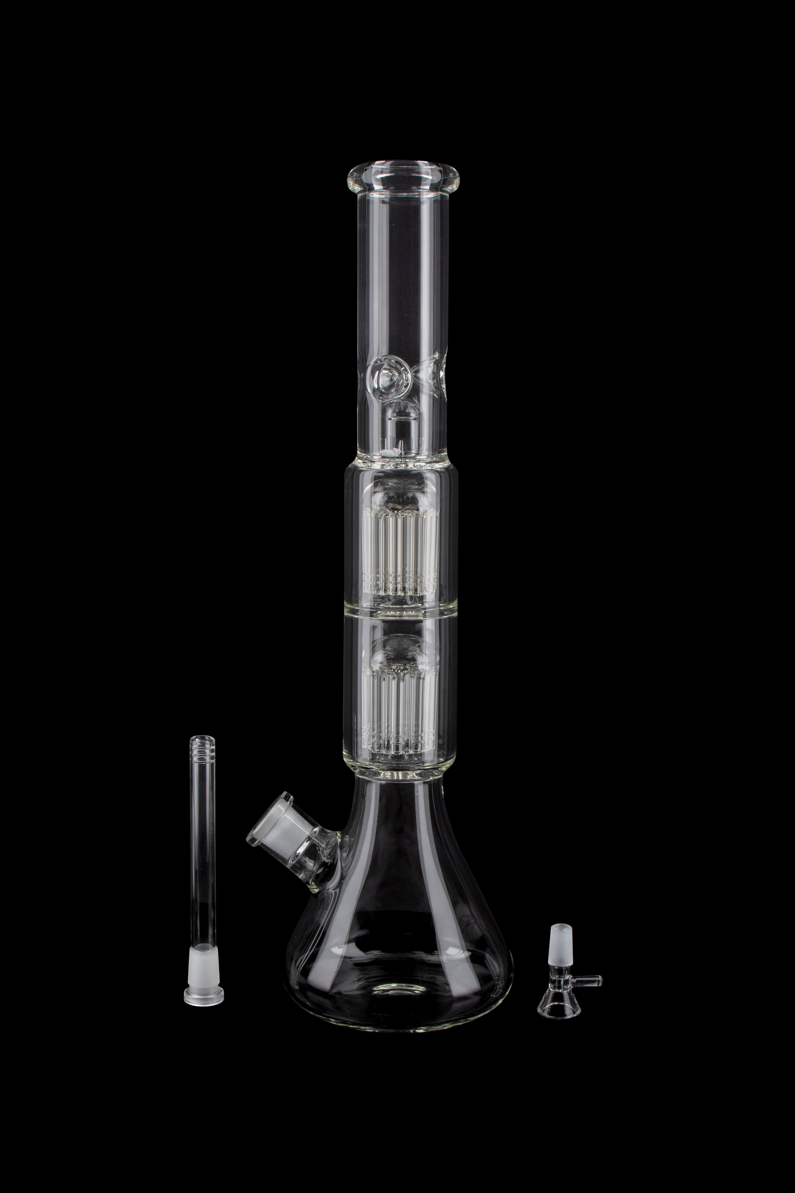 19-Inch Beaker Base Ice Bong with Double Tree Perc: A Smoker's Dream!