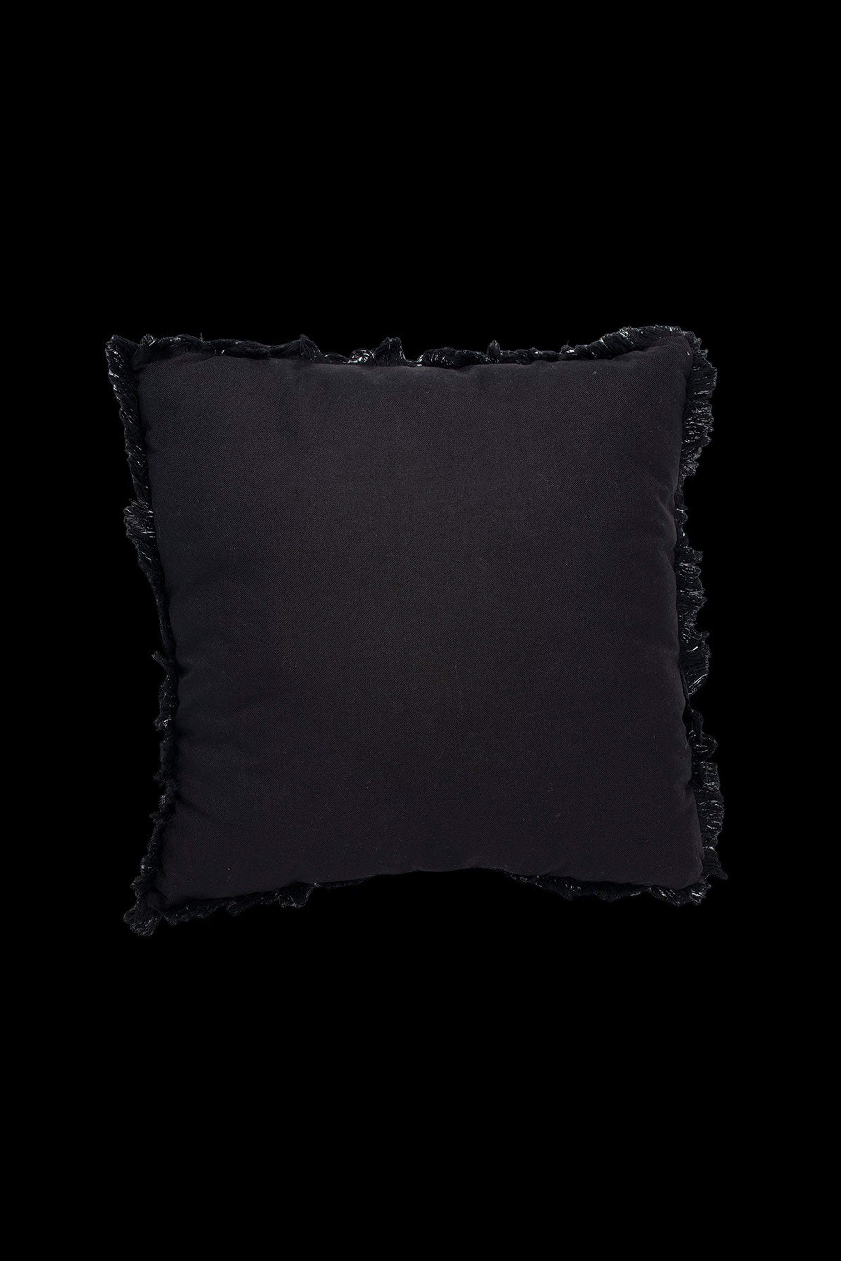Enchanting Meditating Alien Black Plush Pillow