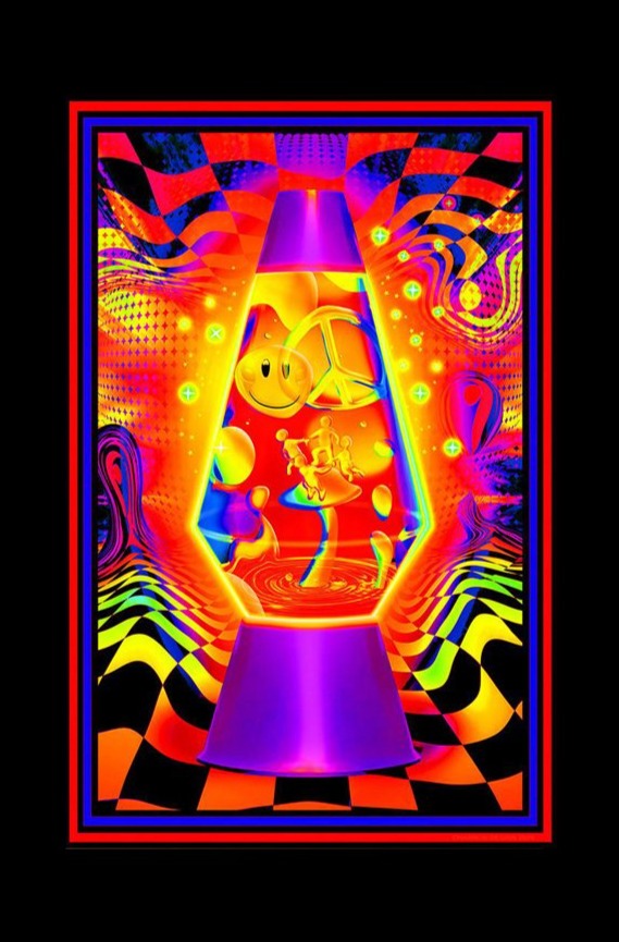 Stunning Lava Flow Blacklight Poster - A Visual Delight!