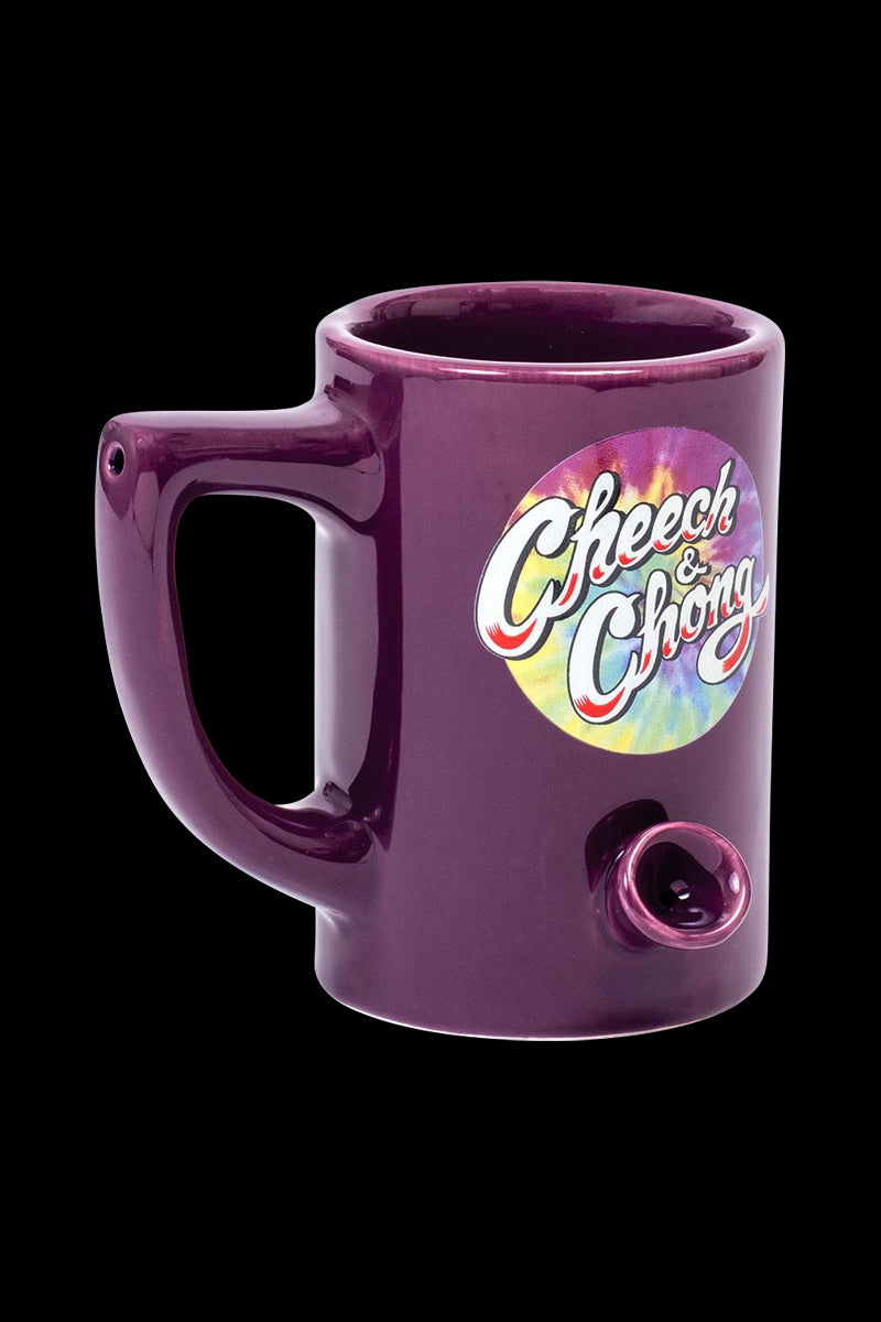 Cheech & Chong Tie - Dye Wake & Bake Ceramic Mug Pipe: Start Your Day High!