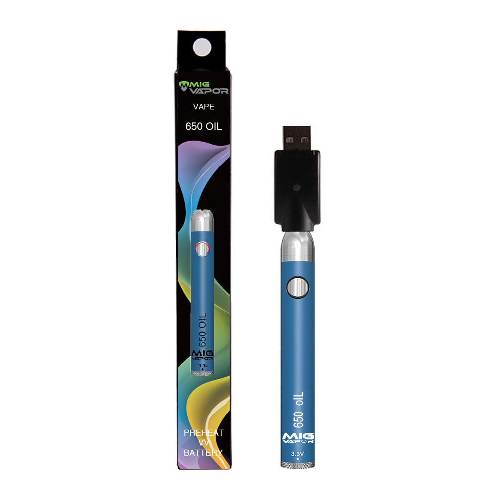 MiG Vapor OIL 650 Battery with Charger - Ideal for 510 Pre - Filled Cartridges