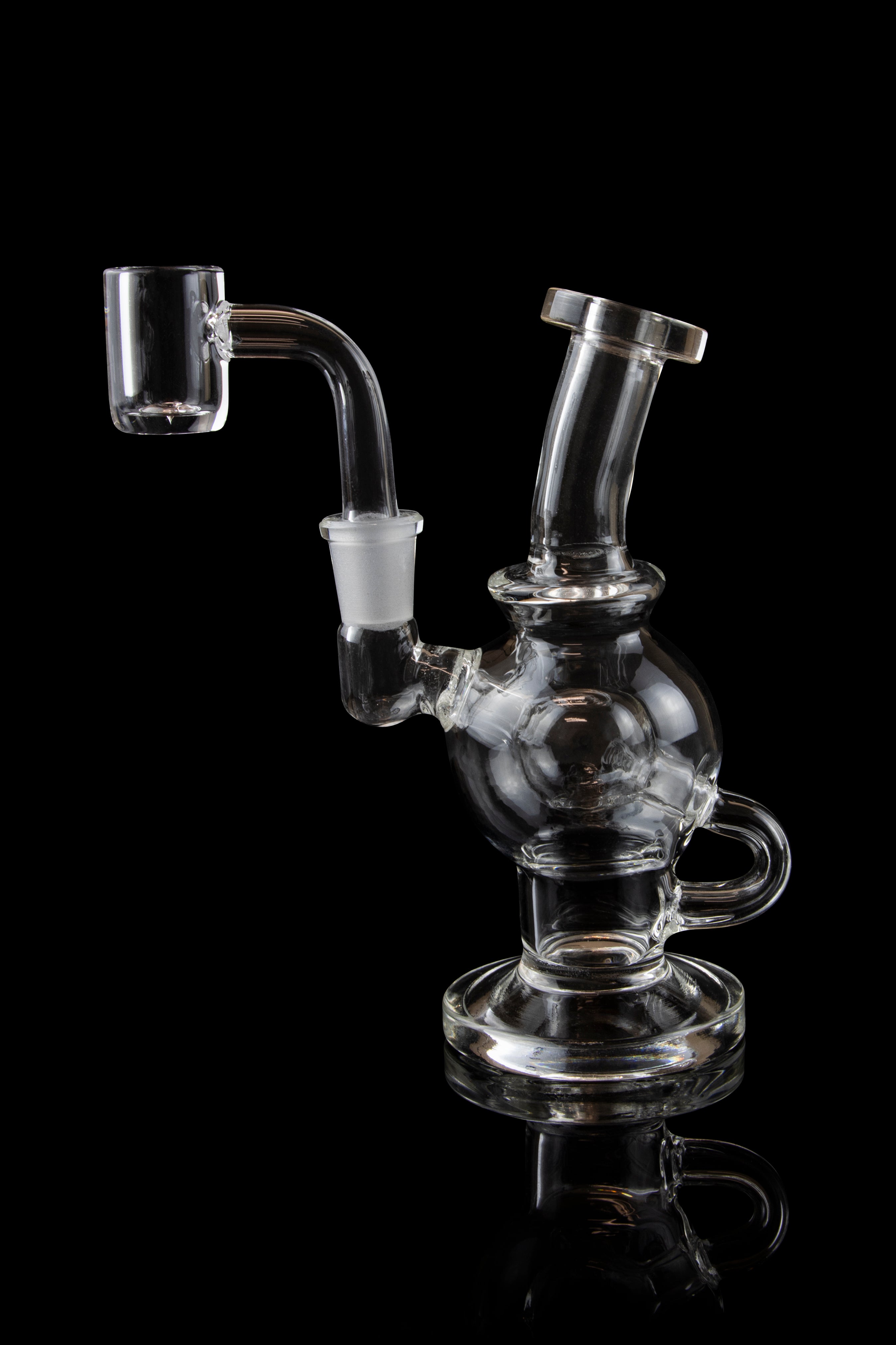 Travel-Friendly Mini Clear Bent Neck Dab Rig