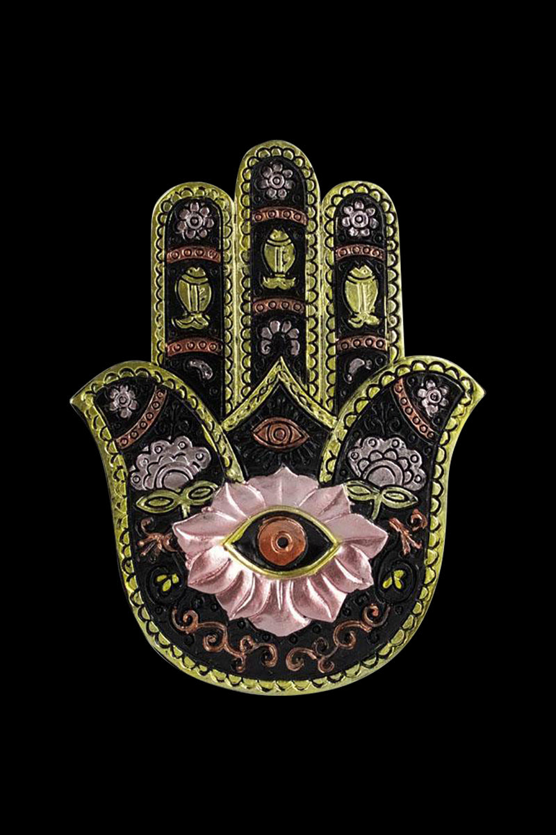Exquisite Hamsa Hand Oriental Incense Burner - A Symbol of Luck and Style