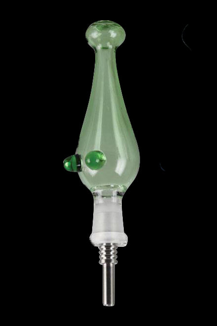Awesome Portable Glass Dab Straw with Titanium Tip