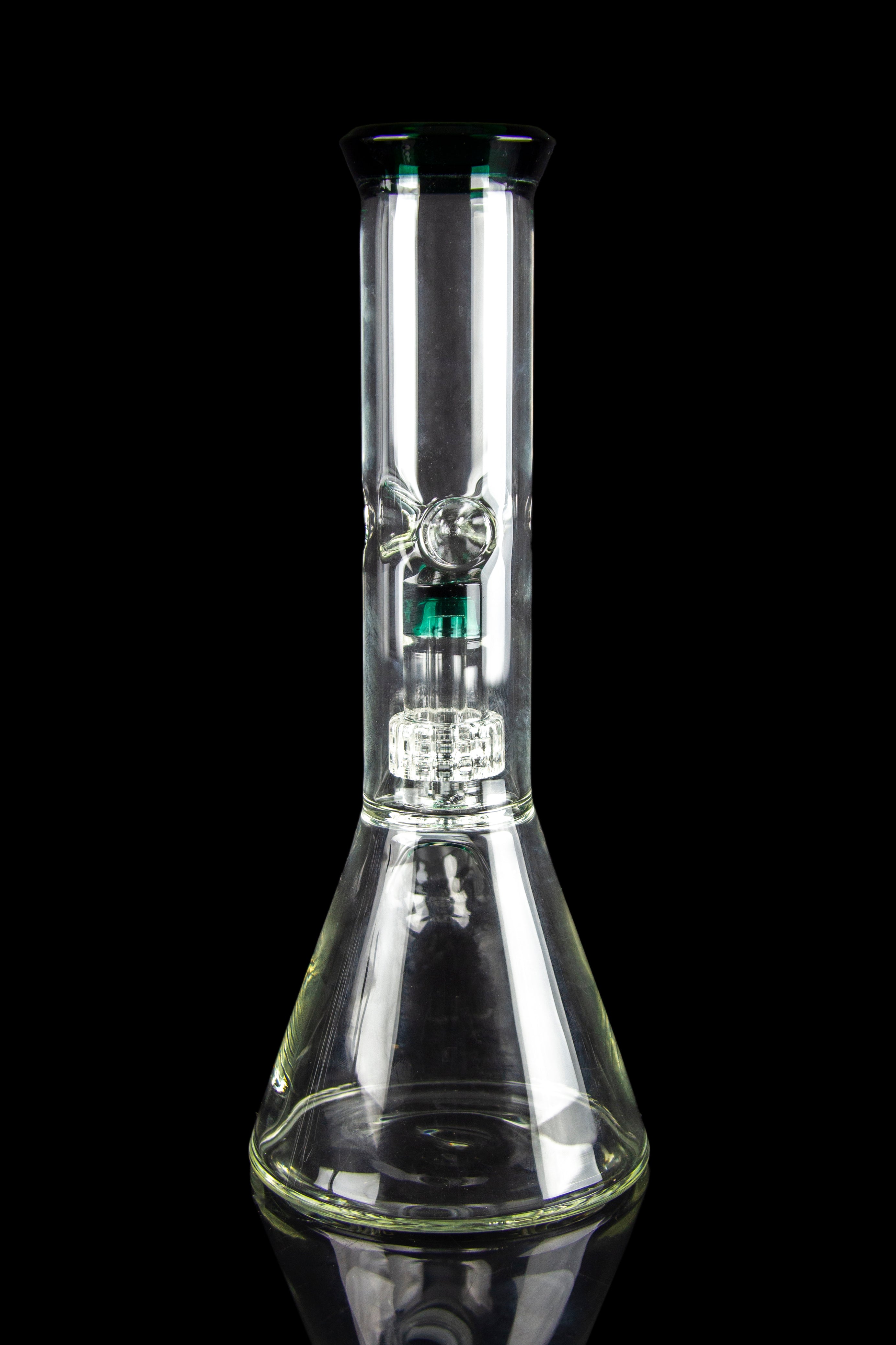 Stunning Glass Beaker Ice Bong with Drum Percolator - Party Essential!