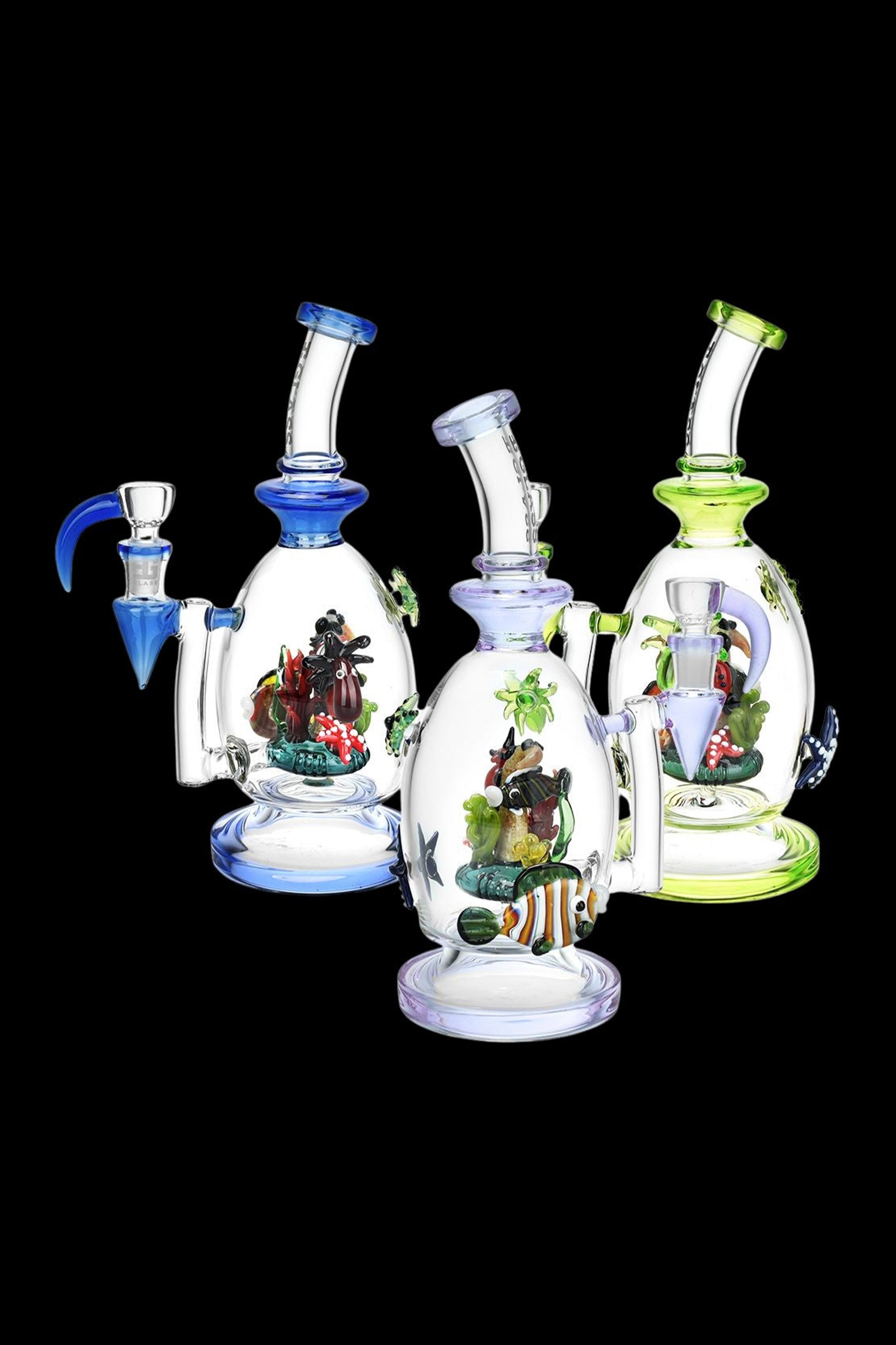 EG Glass Stunning Coral Reef Glass Water Pipe