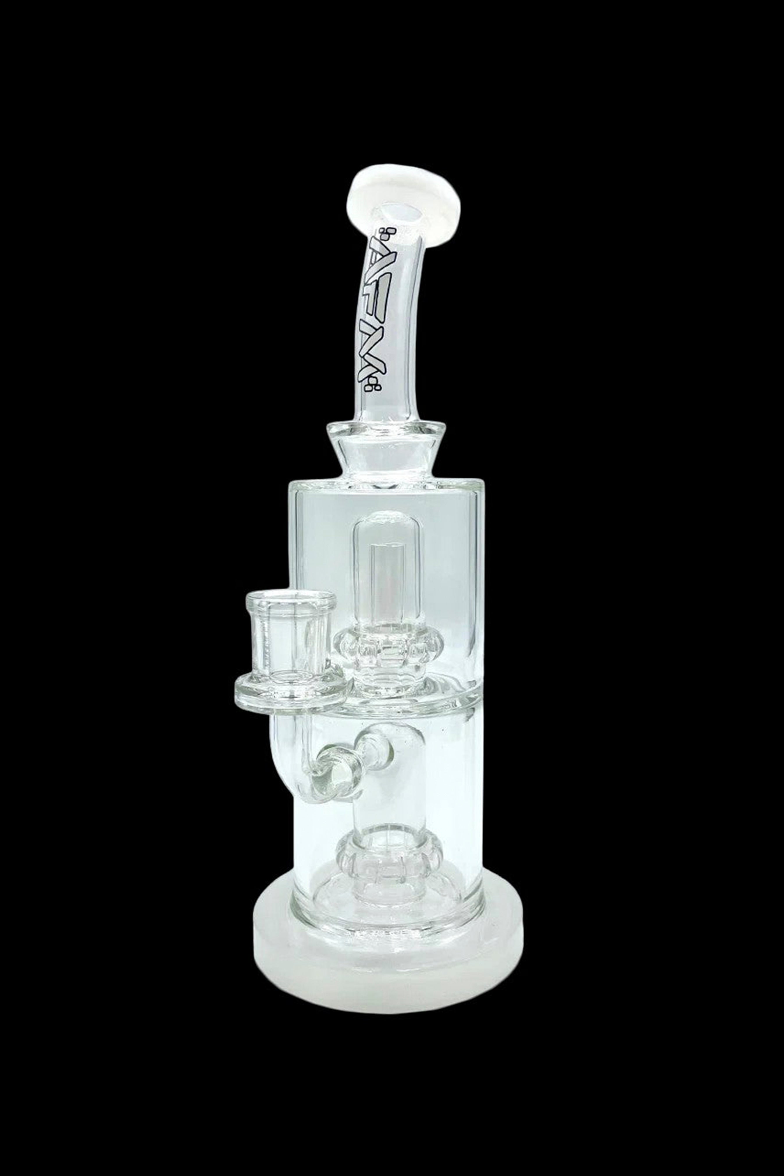 AFM Glass UFO Double Perc Glass Water Pipe - Premium Dabbing Rig