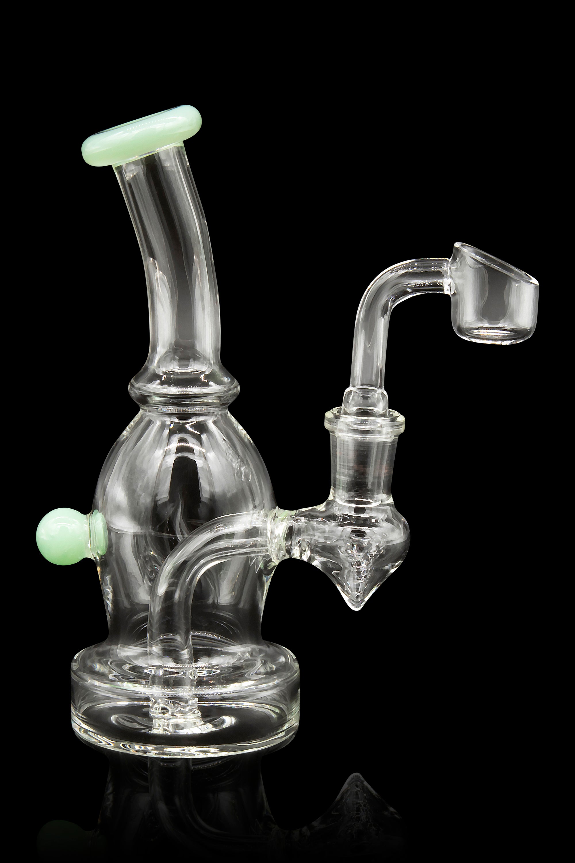 Stunning Dewdrop Curved Body Dab Rig with Colorful Accents