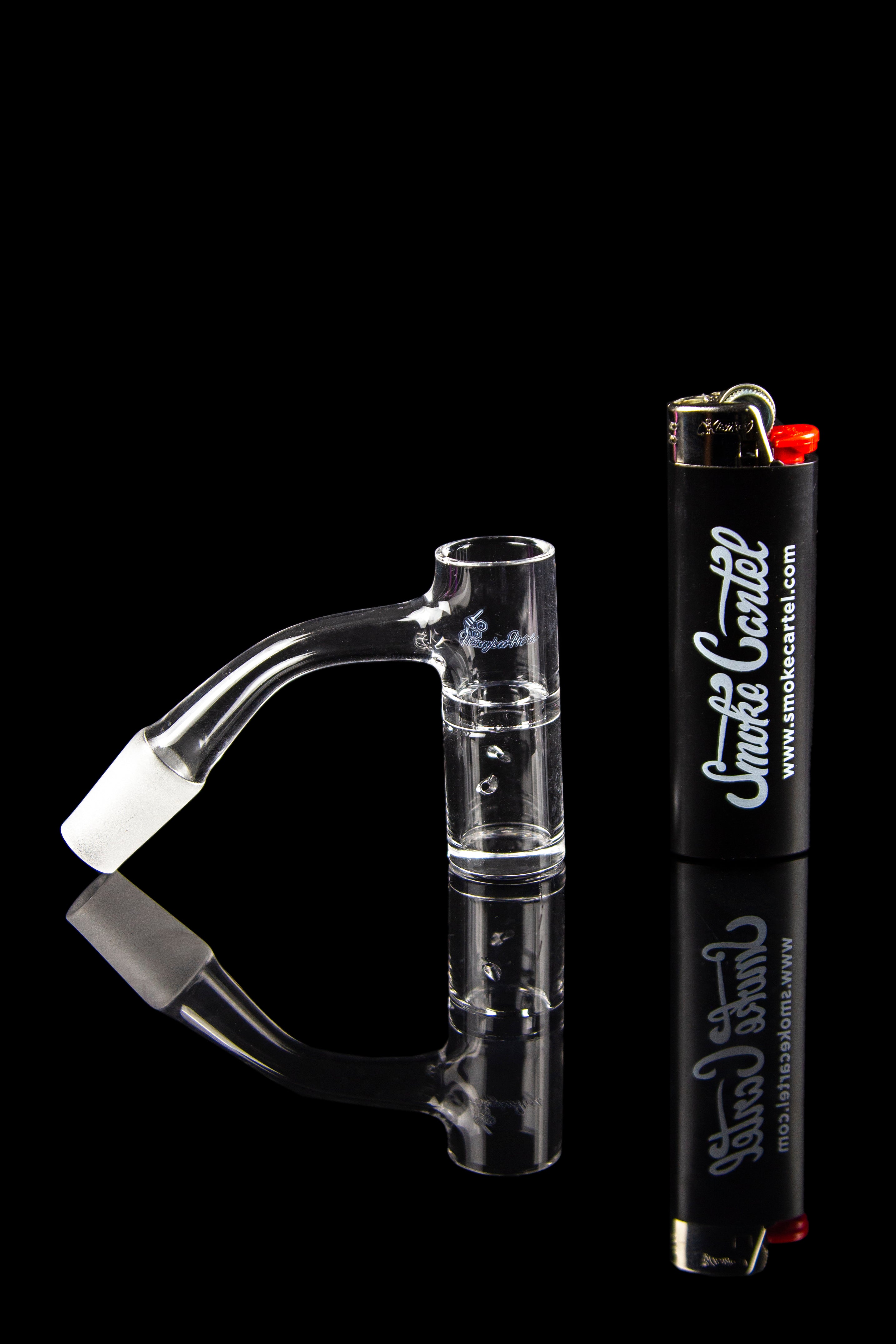 Honeybee Herb Honey Well Quartz Banger - Sleek Black Line