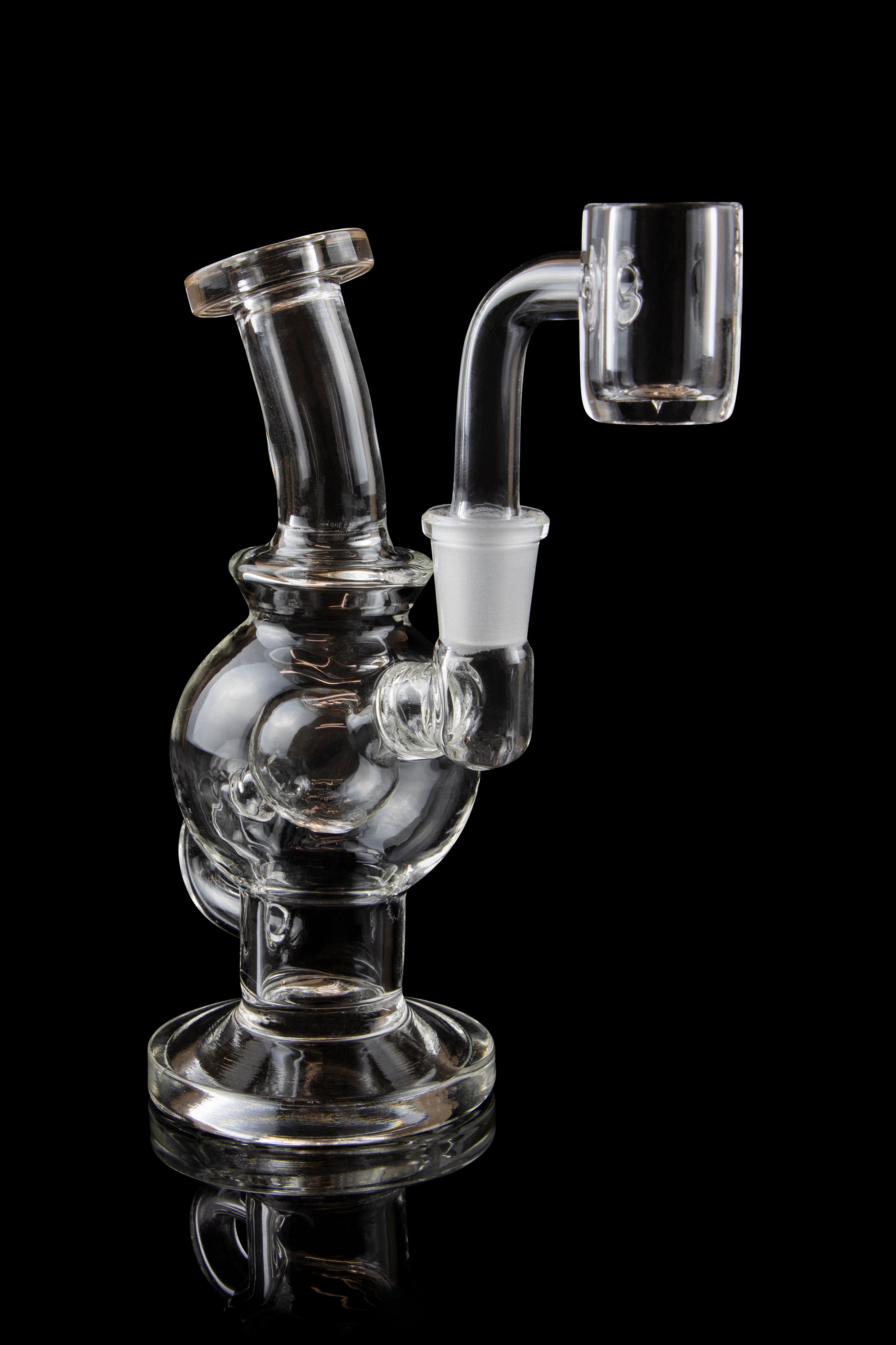 Travel-Friendly Mini Clear Bent Neck Dab Rig
