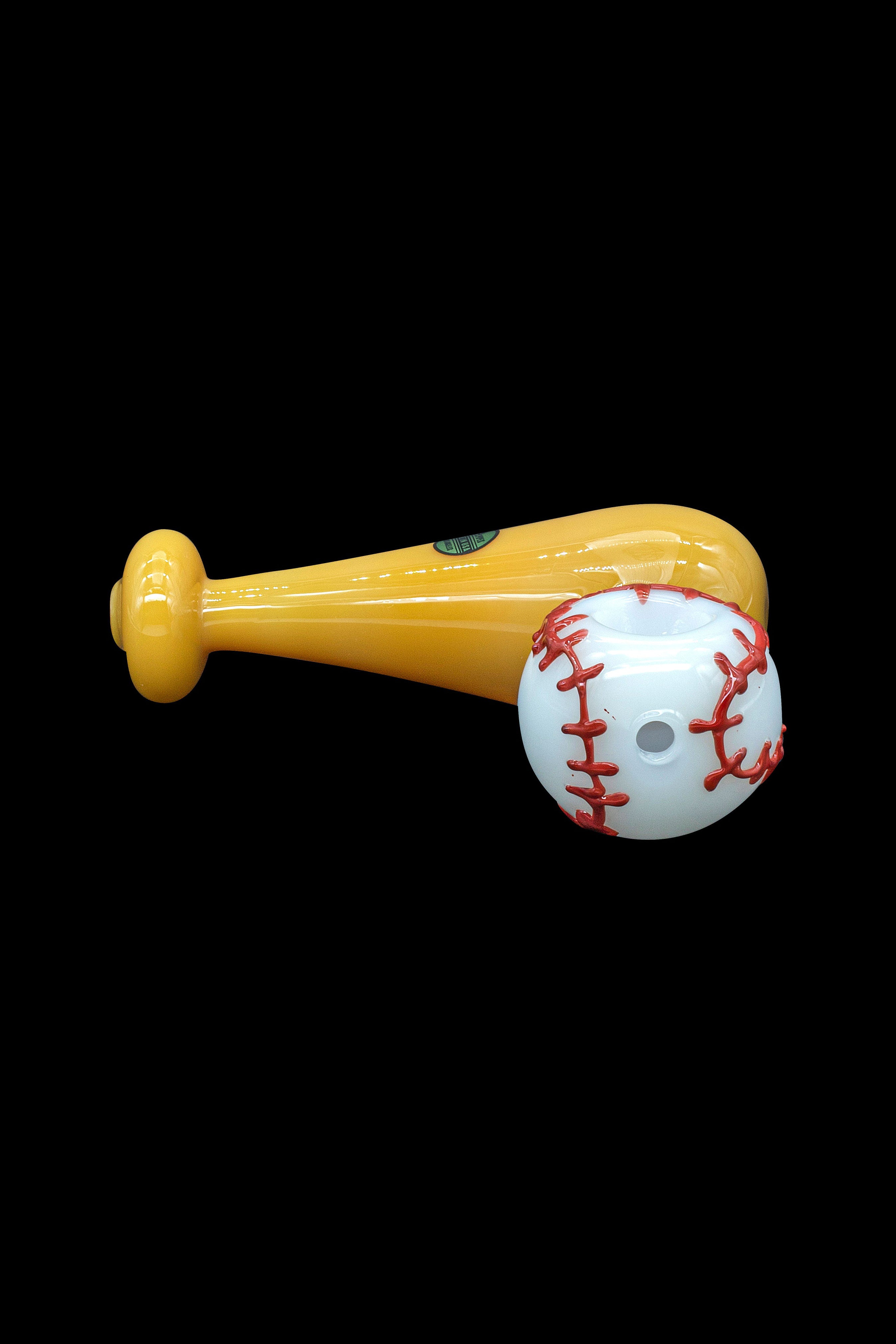 LA Pipes 420 Stretch Bat & Baseball Glass Pipe - A Must - Have for Cannabis Enthusiasts!