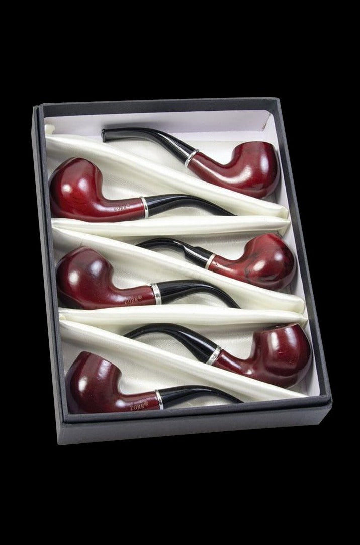 Fujima Exquisite Wooden Bent Pipes - 6-Pack Set