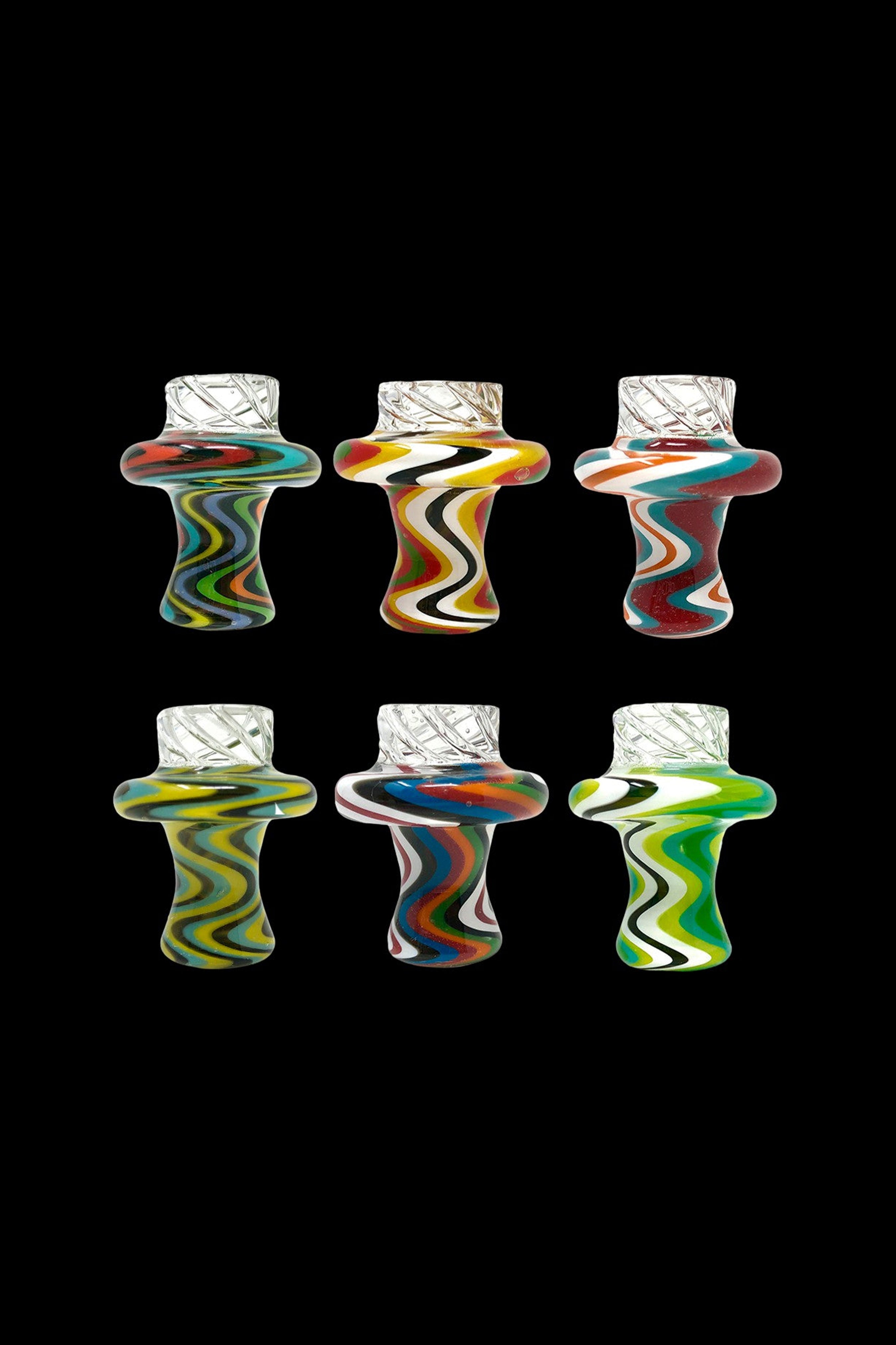 AFM Glass Turbo Reversal Glass Spinner Cap with 2 Pearls - Dabbing Perfection
