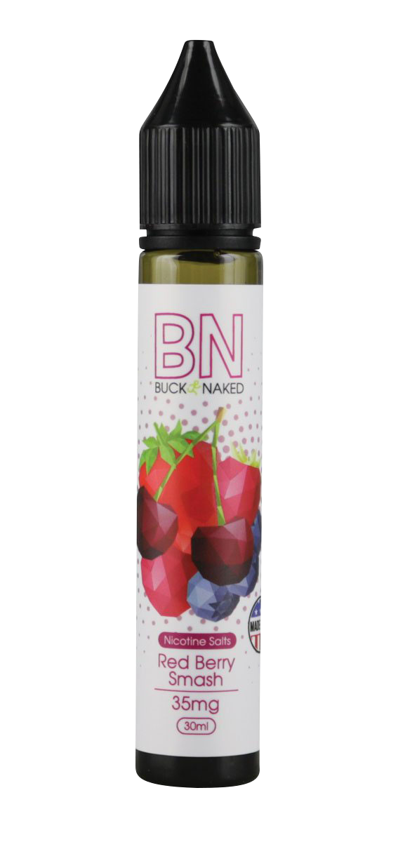 Buck Naked Red Berry Smash Nic Salt E-Liquid - A Juicy Delight
