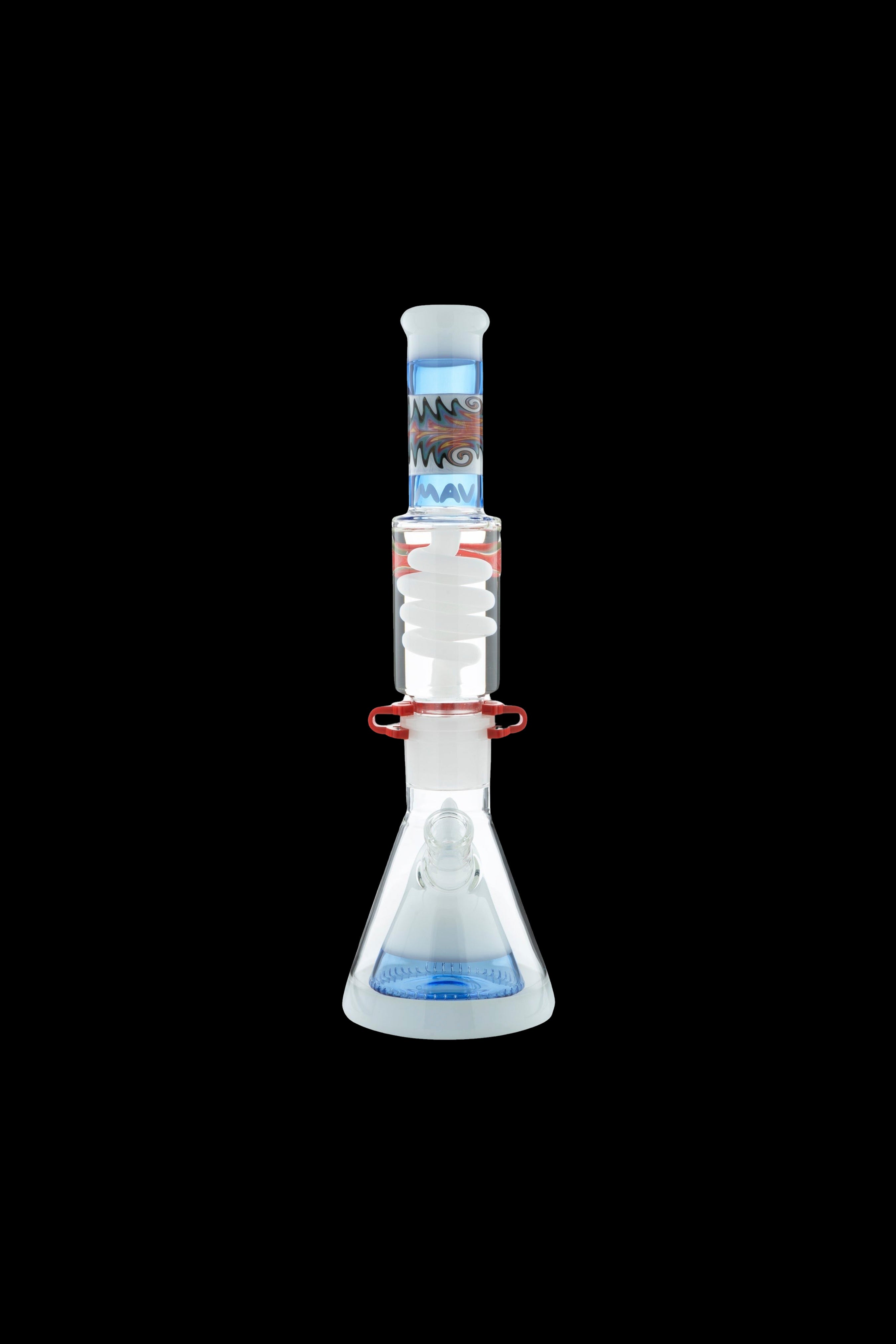 MAV Glass Reversal Wig Wag Slitted Pyramid Beaker: Freezable Coil Smoking System
