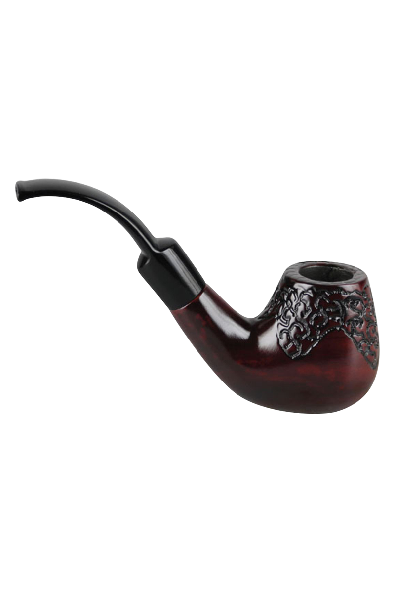 Pulsar Exquisitely Engraved Bent Brandy Tobacco Pipe