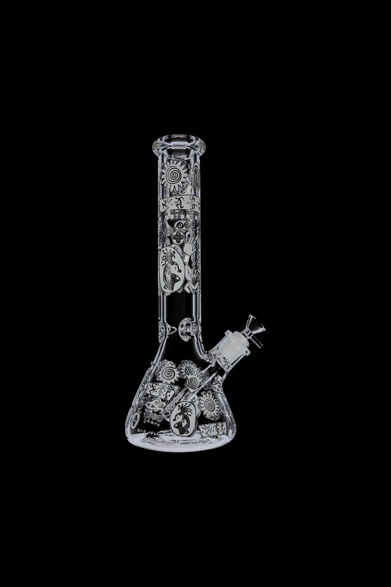 Stunning Tribal Drummer Print Glass Beaker Ice Bong