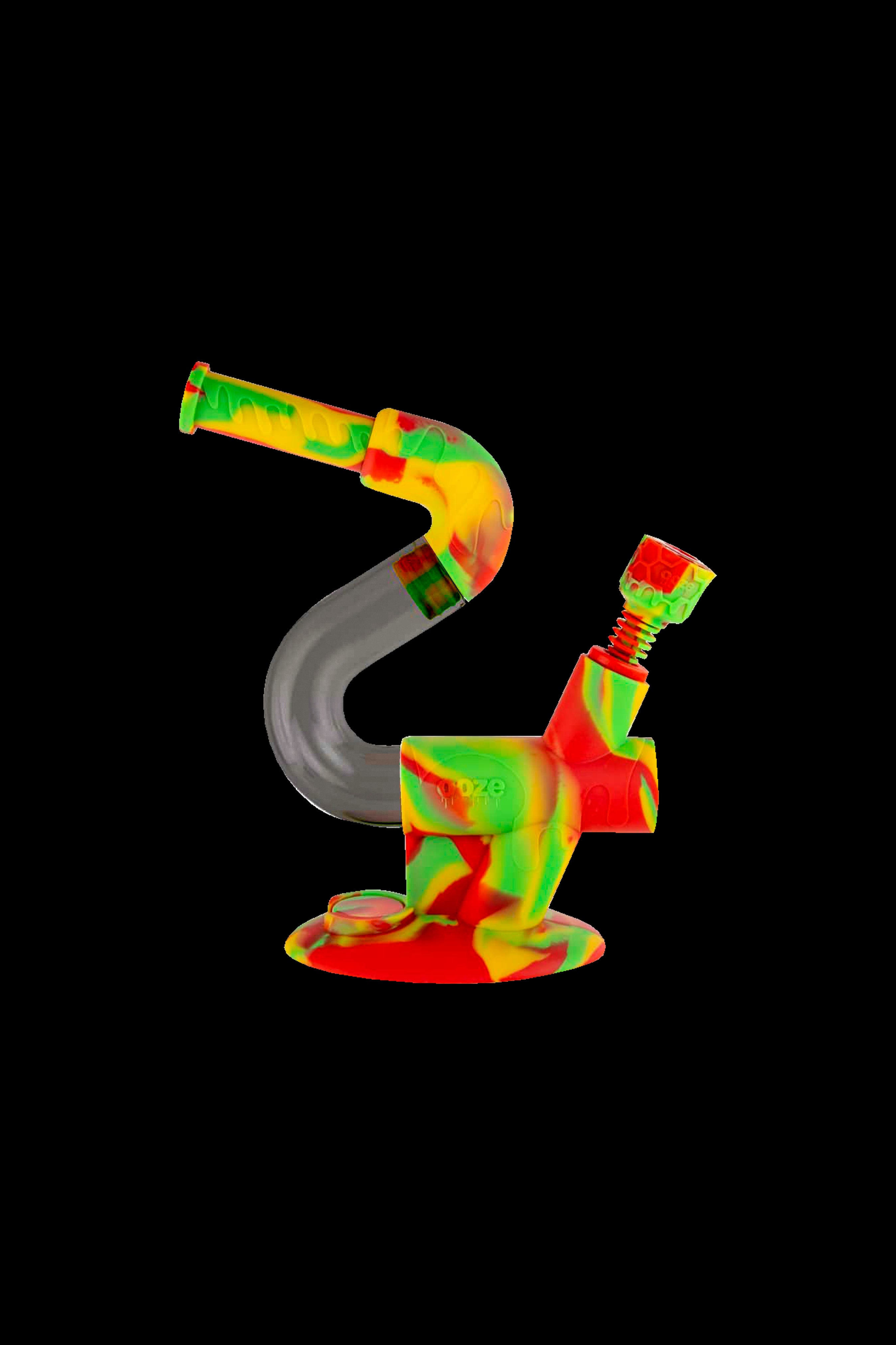 Ooze Swerve 4-in-1 Hybrid Silicone and Glass Water Pipe - The Ultimate Smoking Companion