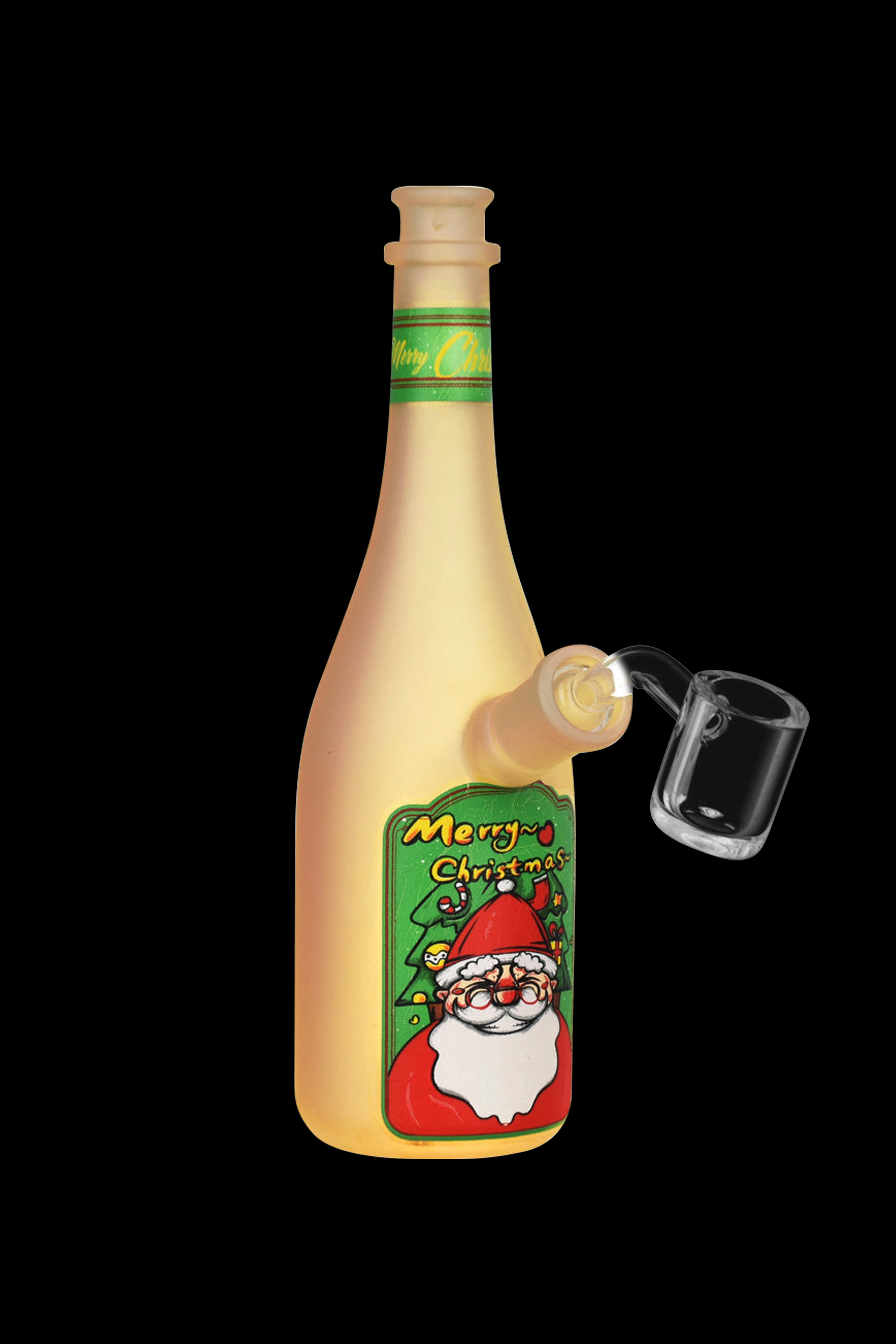 Festive Christmas Spirits Bottle Dab Rig
