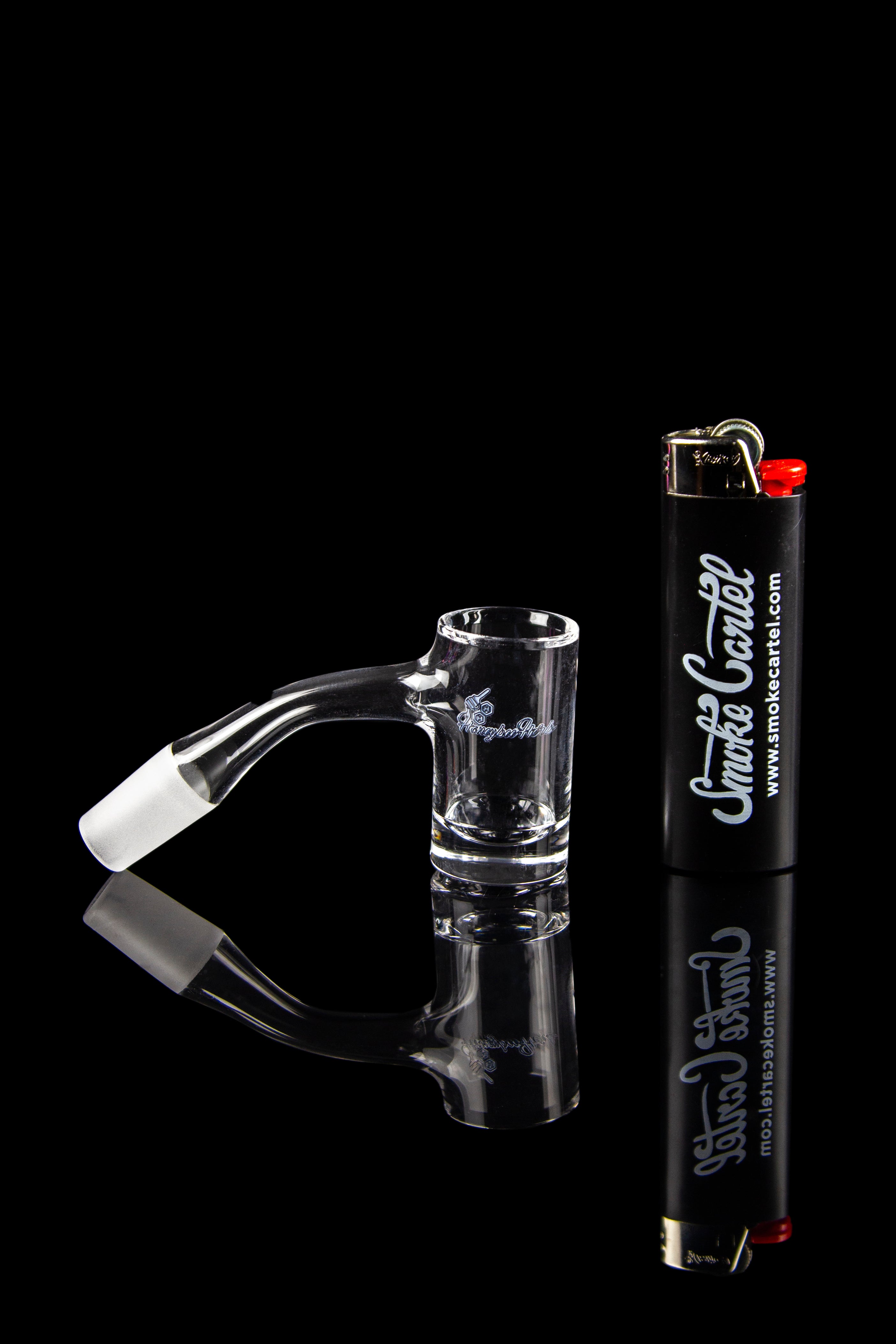 Honeybee Herb Honey Hybrid Quartz Banger - Stylish Black Line