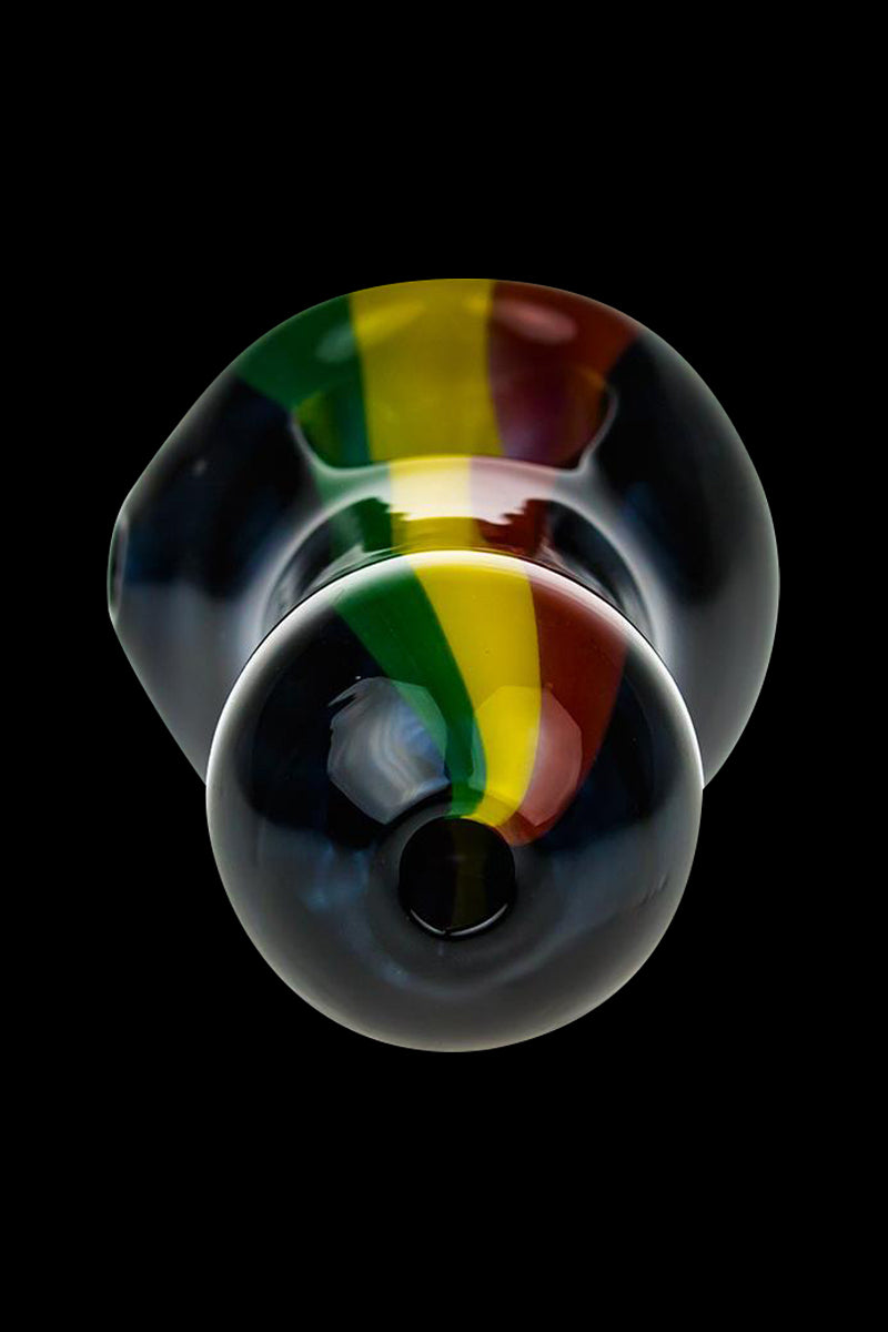 Black Rasta G-Spot Glass Spoon Pipe - A Unique Smoking Companion