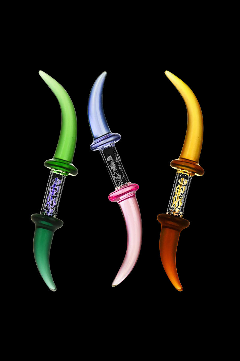 Stunning Diamond Jeweled Bull Horn Glass Dabber
