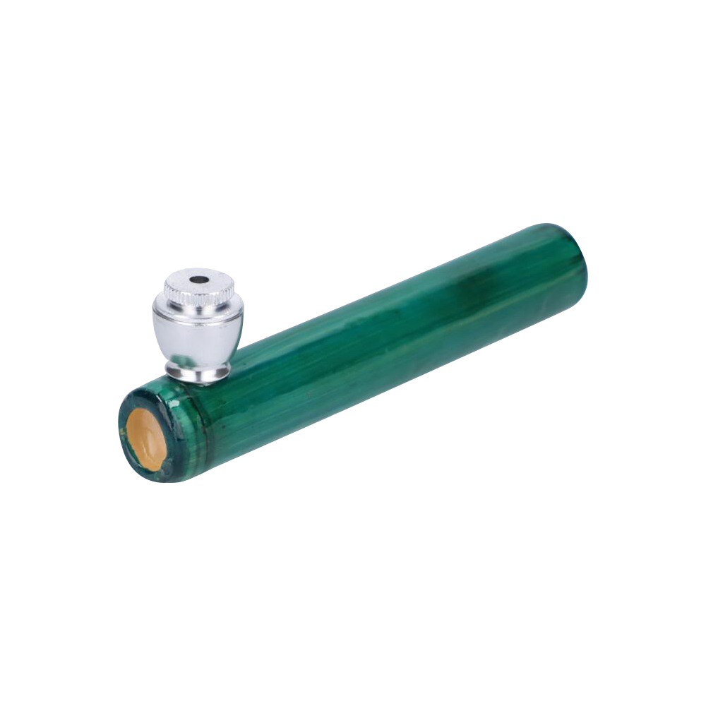 Elegant Bamboo Steamroller Pipe with Capped Herb Bowl