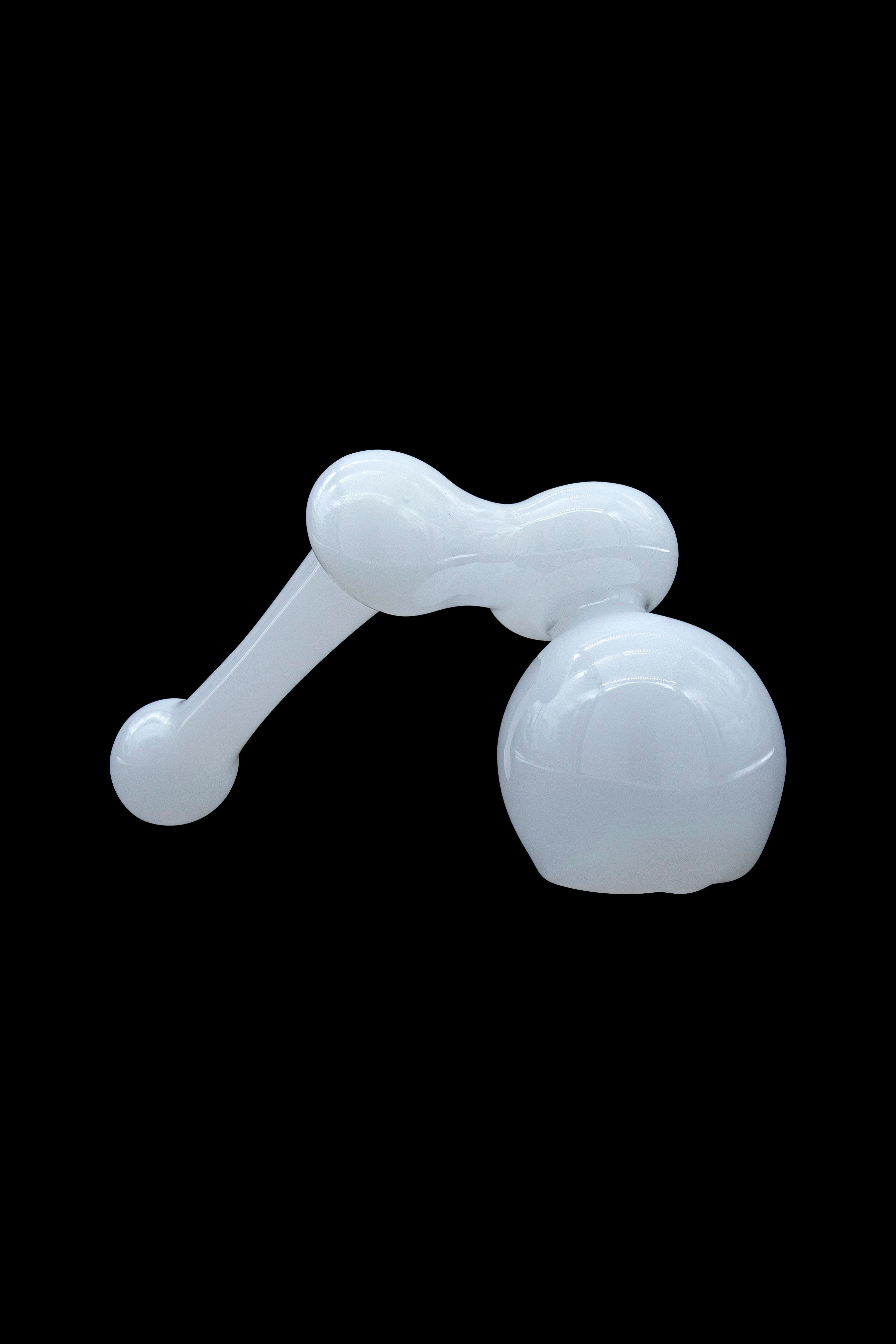 LA Pipes Glass Ivory Sidecar Bubbler Pipe - A Stunning Smoking Companion