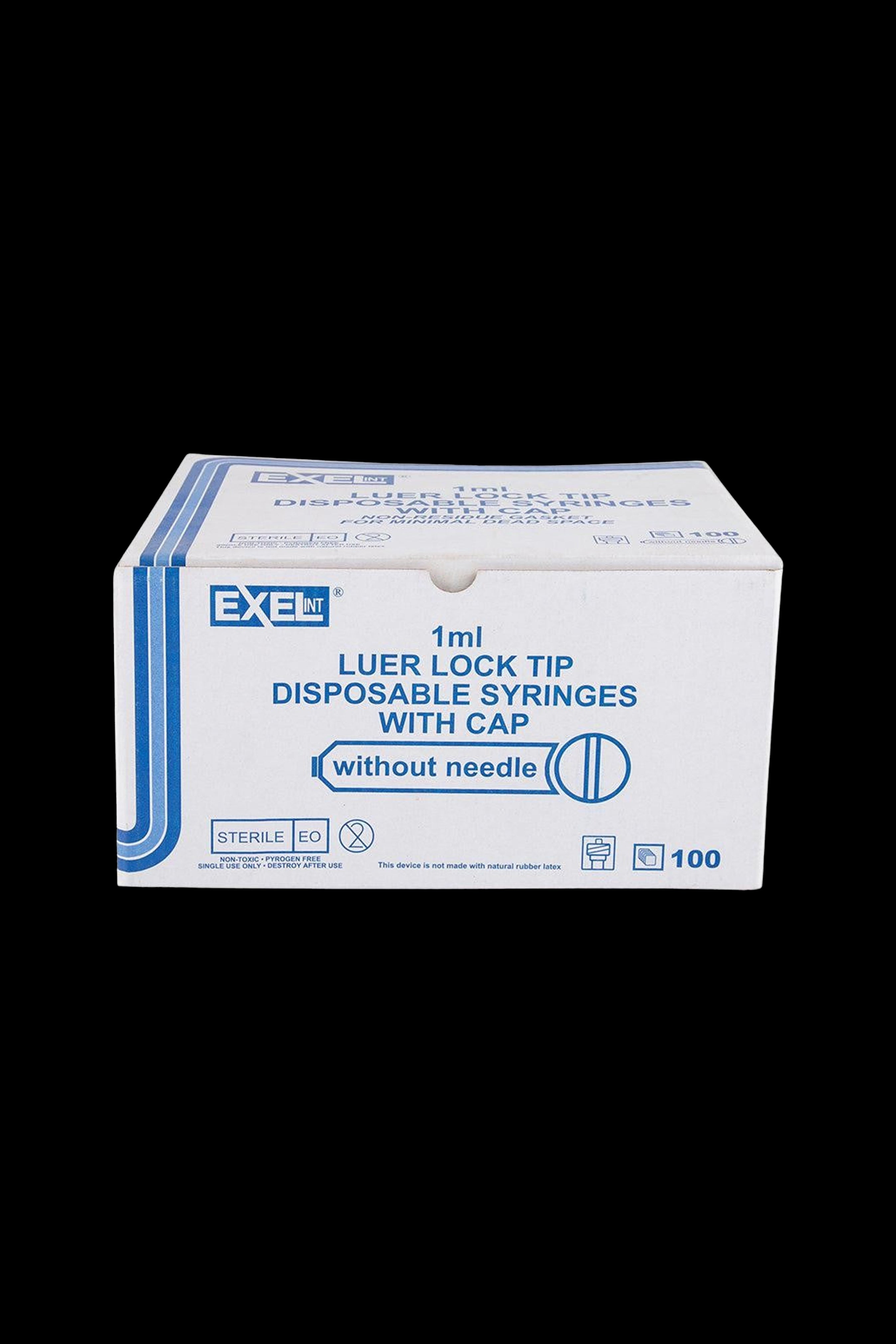 Premium 1ml Luer Lock Glass Syringes - Pack of 100