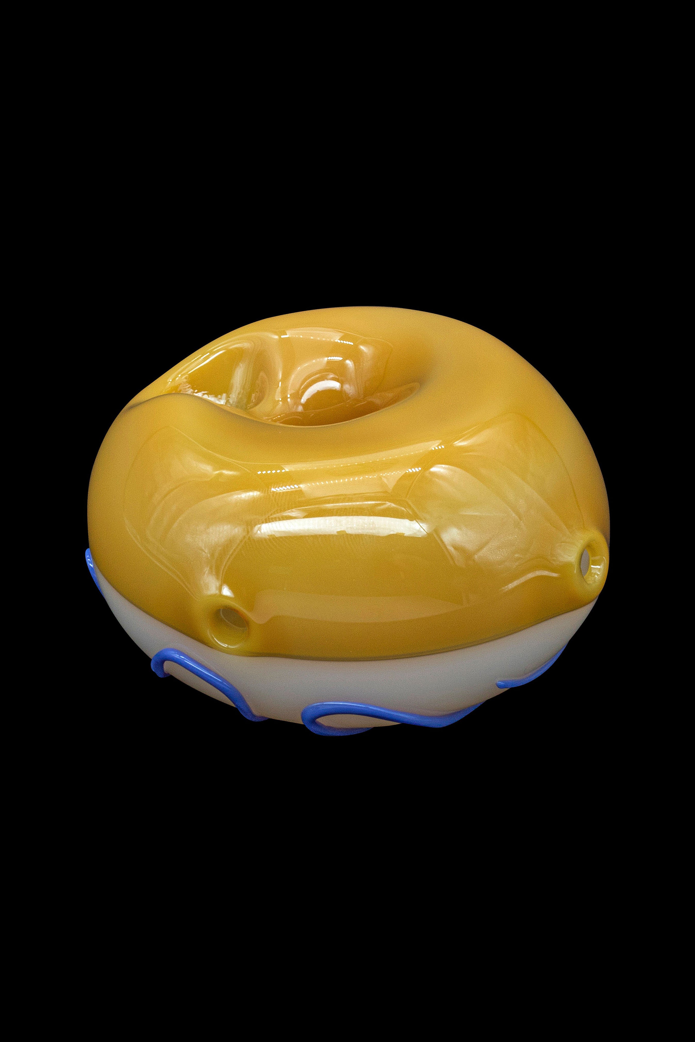 LA Pipes Frosted Donut Glass Pipe: A Handmade Smoking Delight