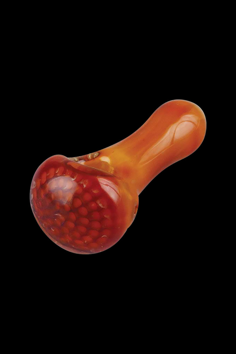 Enchanting Honeycomb Head Glass Spoon Pipe