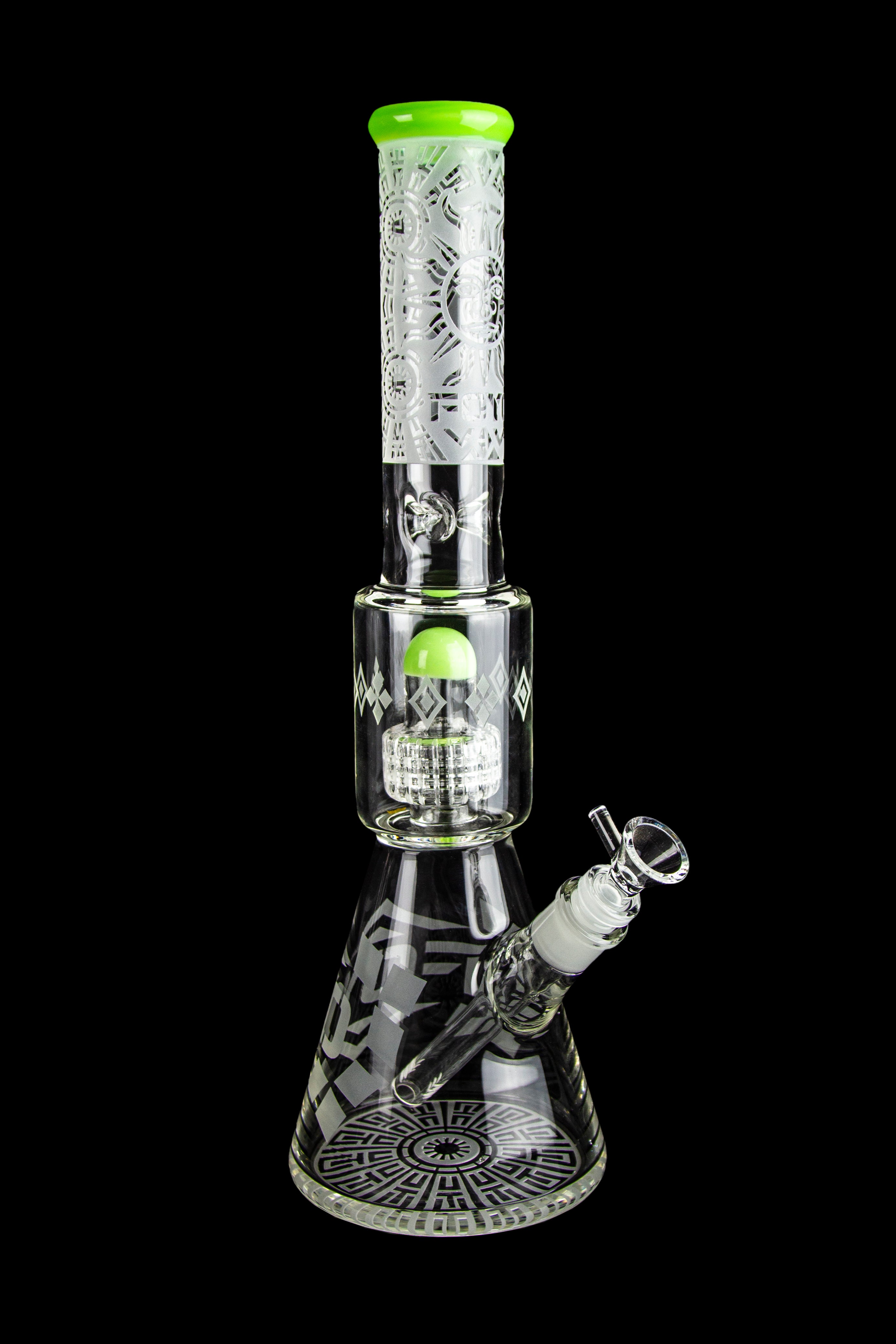 Foyo's Stunning Sandblasted Matrix Perc Beaker Bong