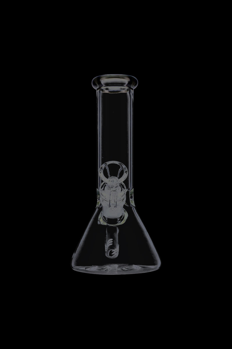 Exquisite Glass Beaker Base Ice Bong with Vibrant Colored Mouthpiece